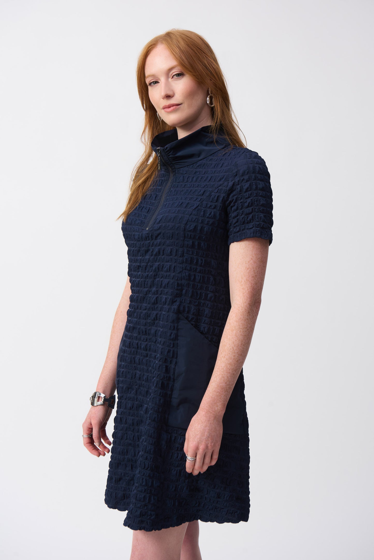 Bubble Jacquard A-Line Dress 251084