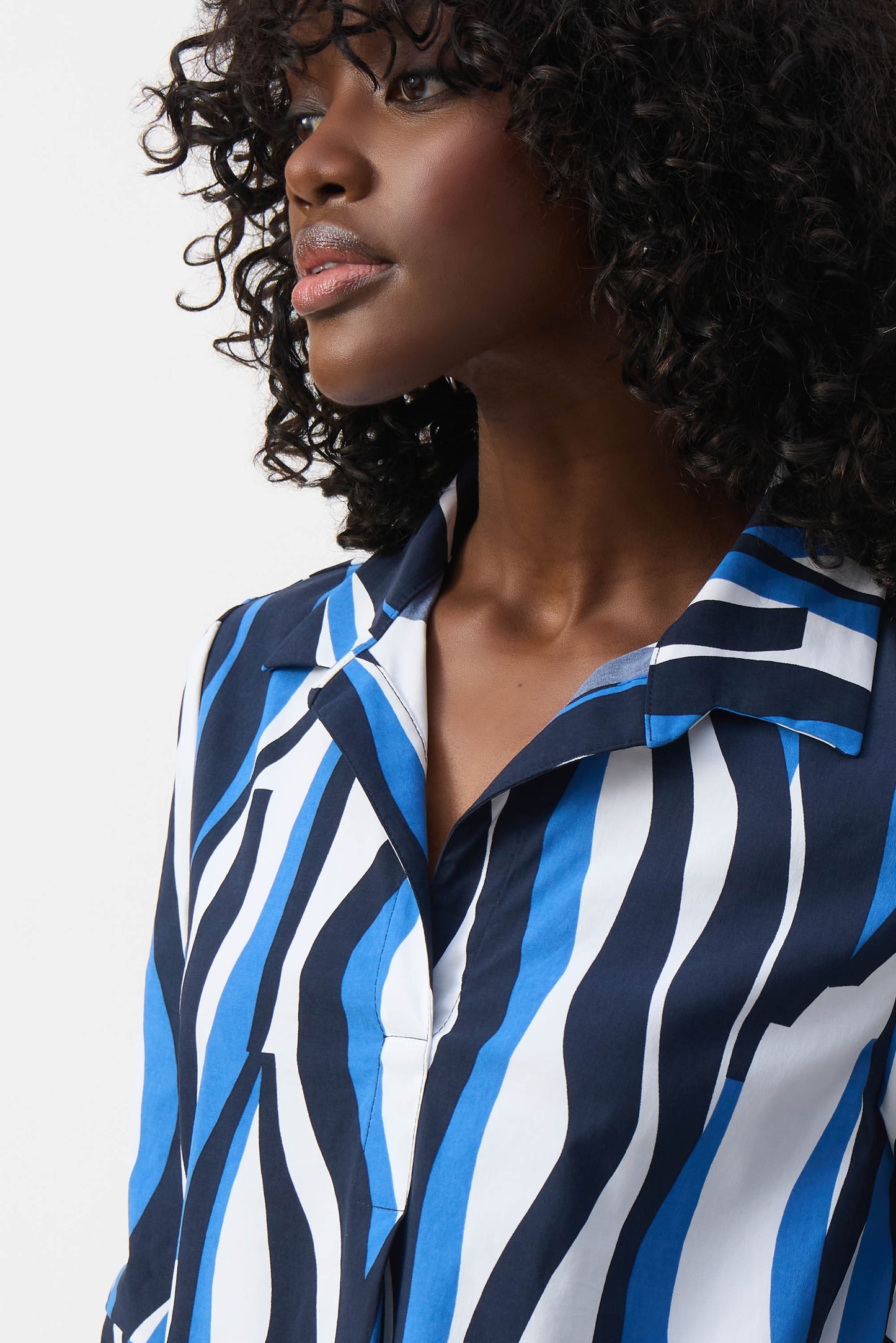 Stretch Poplin Trapeze Shirt Dress 251294