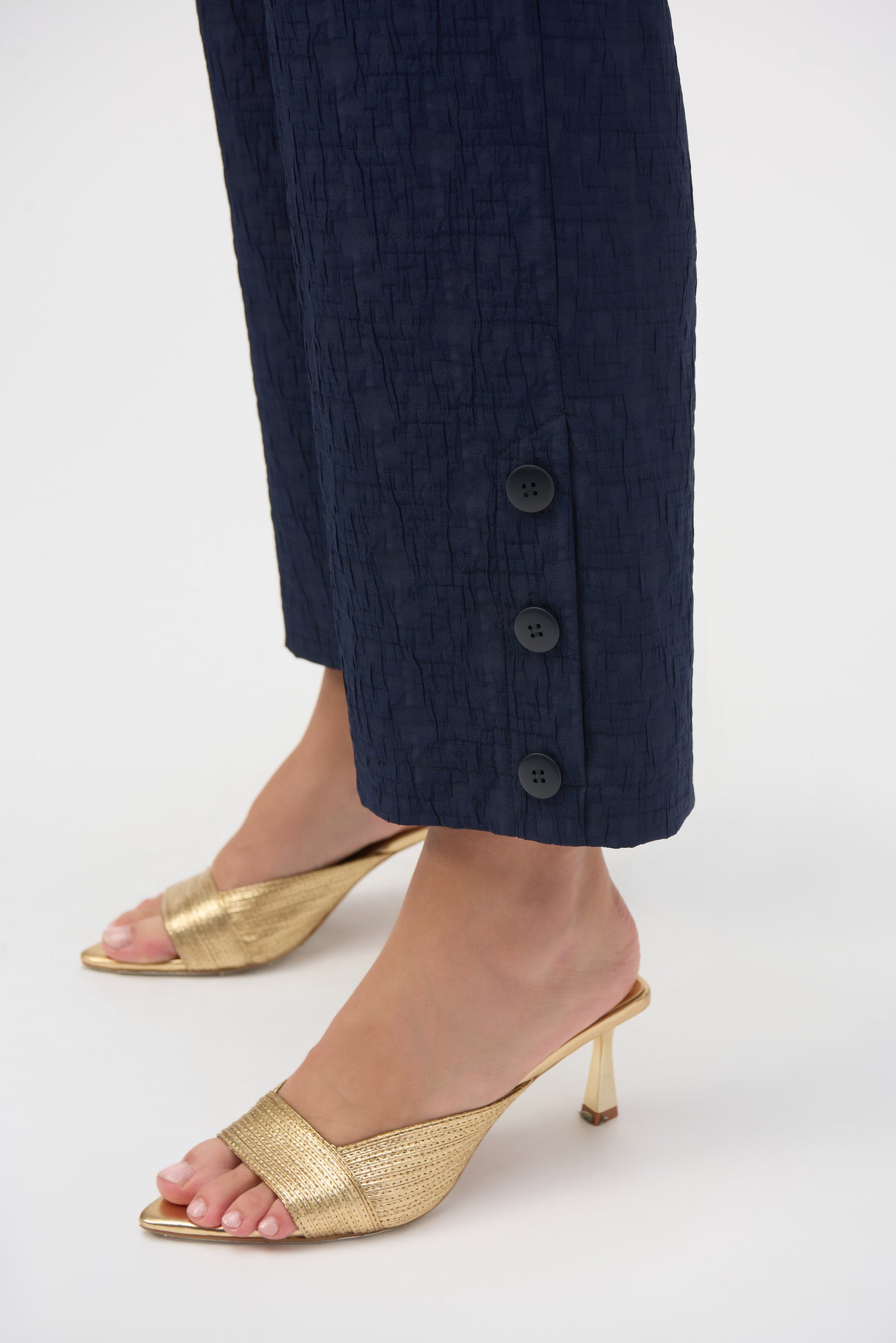 Jacquard Pull-On Wide-Leg Pants #252111-2166