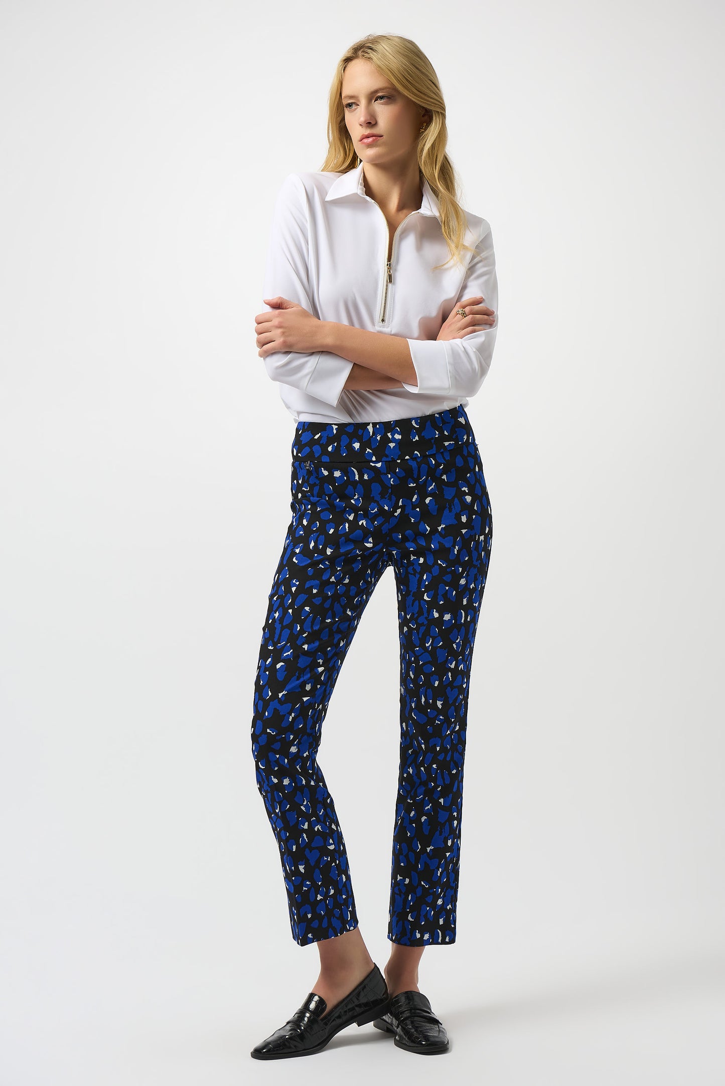 Joseph Ribkoff #253268-2932 Millennium Print Straight Leg Pull-On Pants