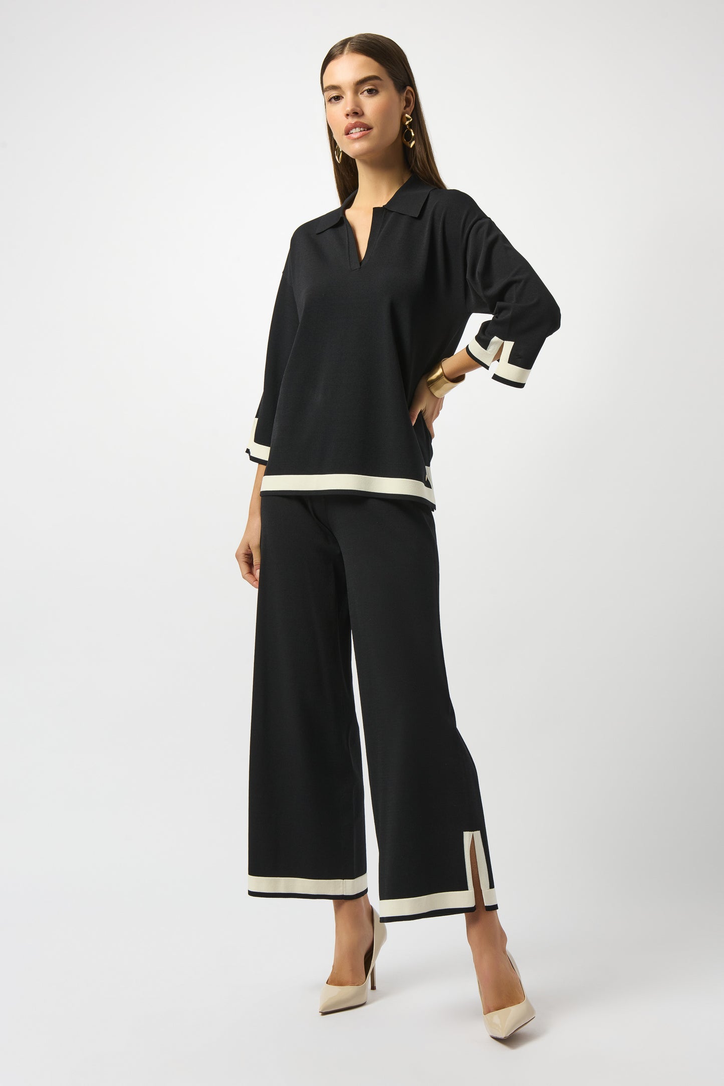 Joseph Ribkoff #253909 Sweater Knit Colour Block Top