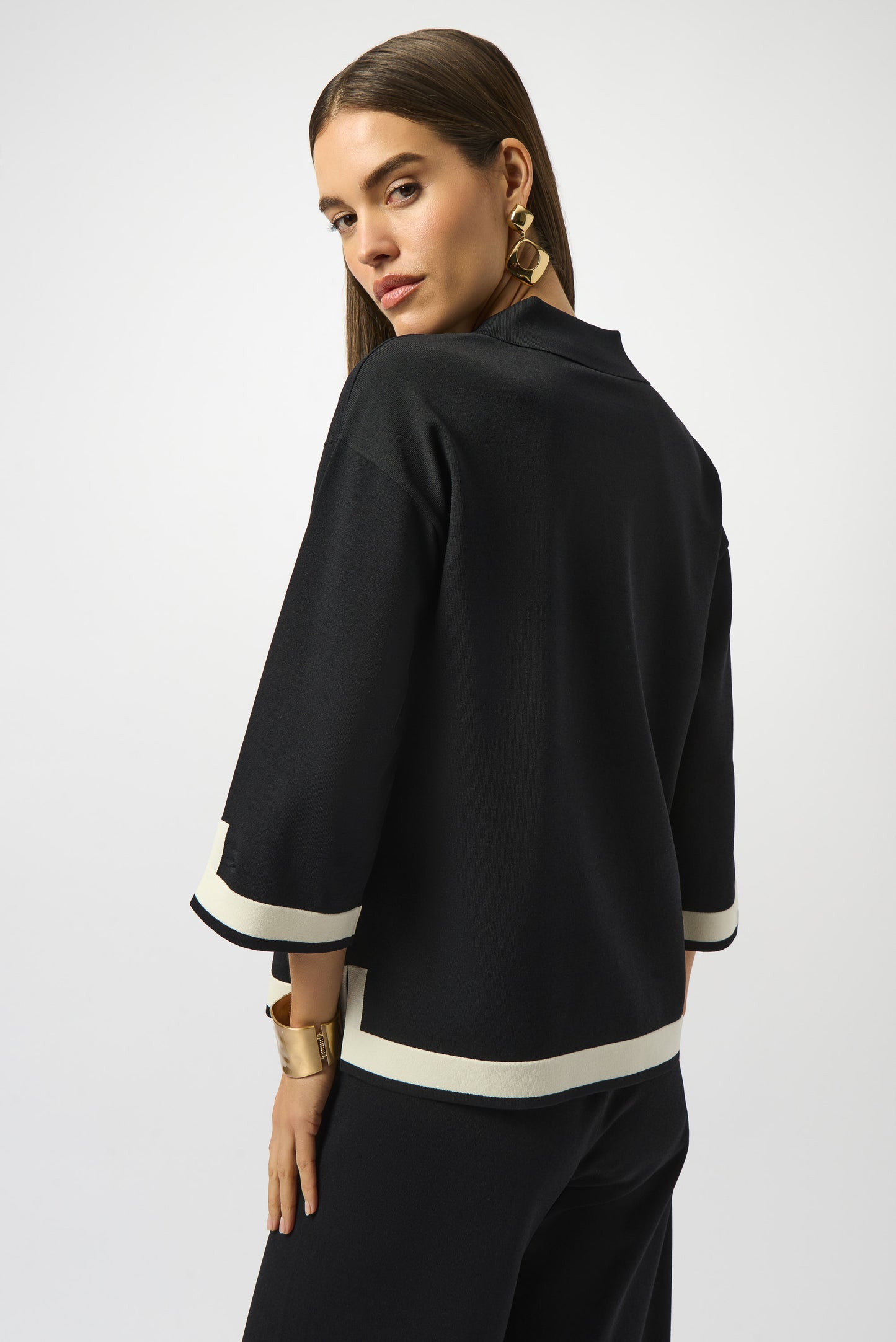 Joseph Ribkoff #253909 Sweater Knit Colour Block Top