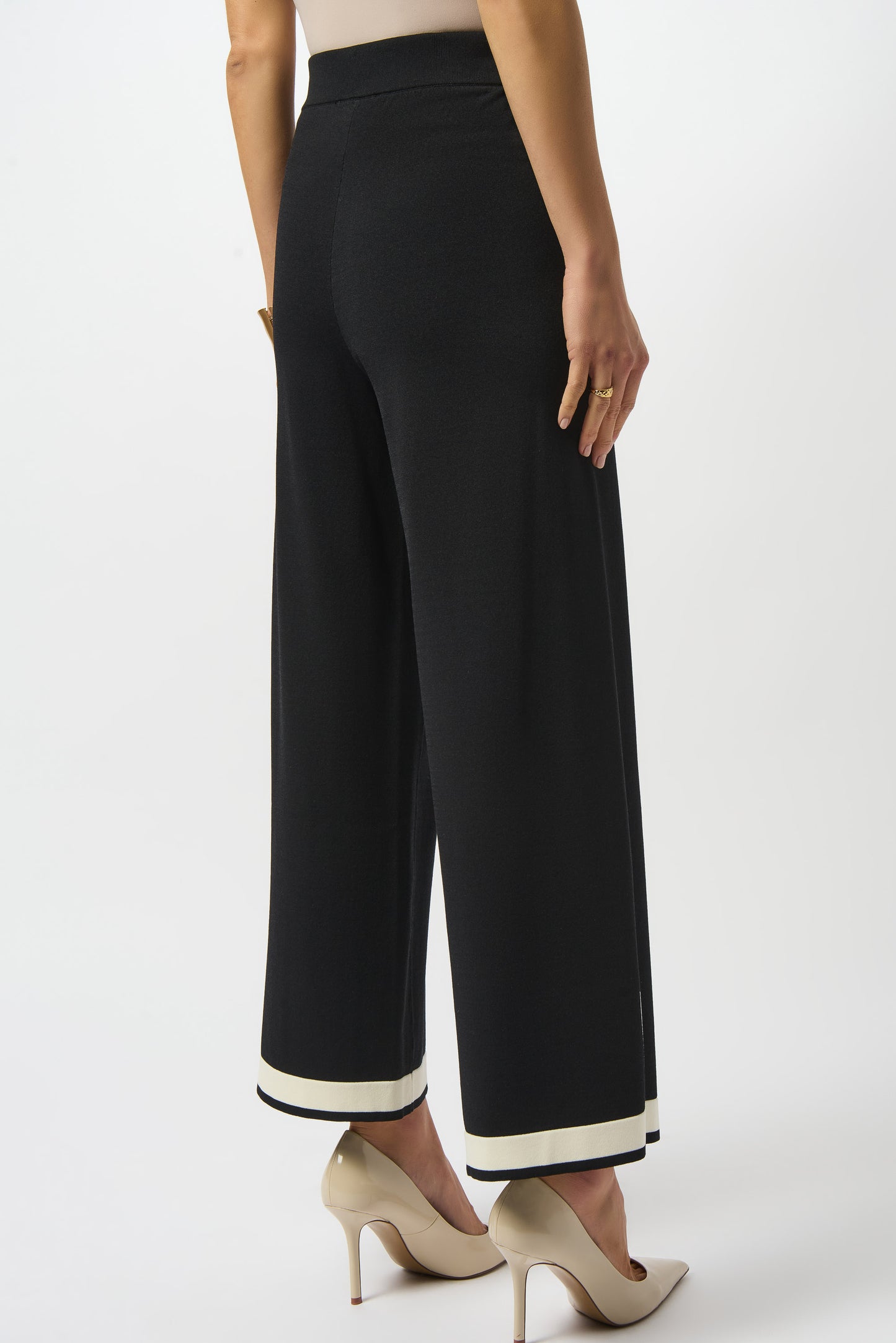 Jospeh Ribkoff #253910-110 Sweater Knit Colour Block Culotte Pants