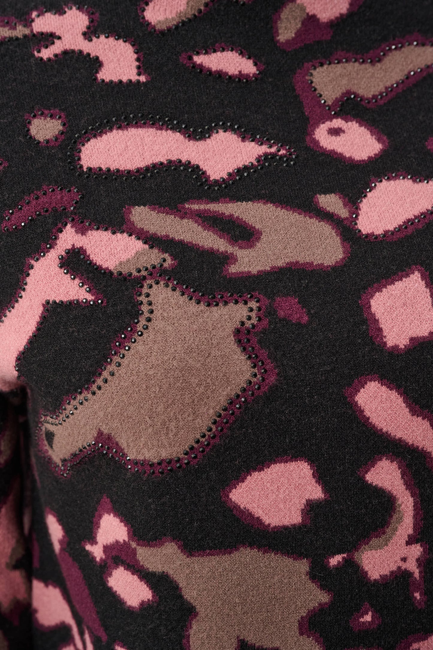 Joseph Ribkoff #263930-178 Abstract Jacquard Sweater With Rhinestone Detail