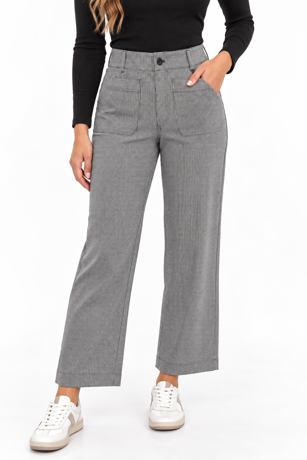 APNY #E168 Wide Leg Cropped Patch Pant