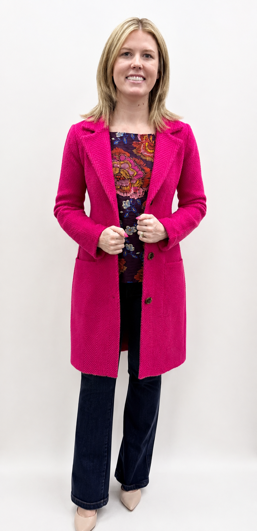 Charlie B. #C6326RR-756C Cherry Three Button Jacket