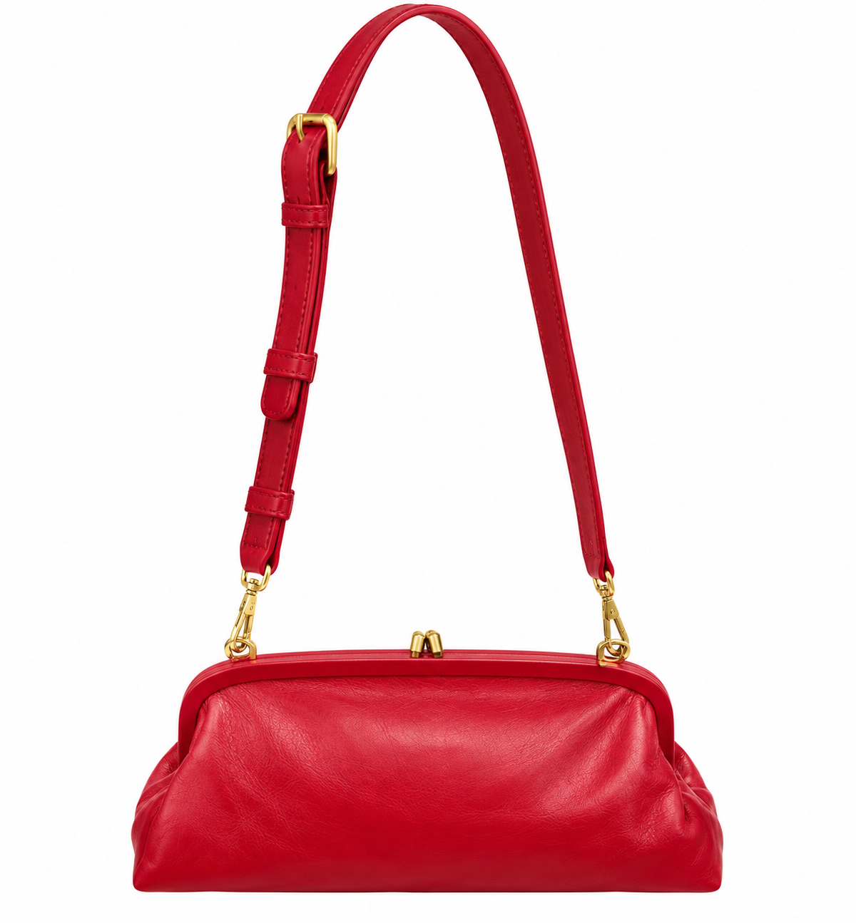 Alba Frame Small Shoulder In Polished Leather