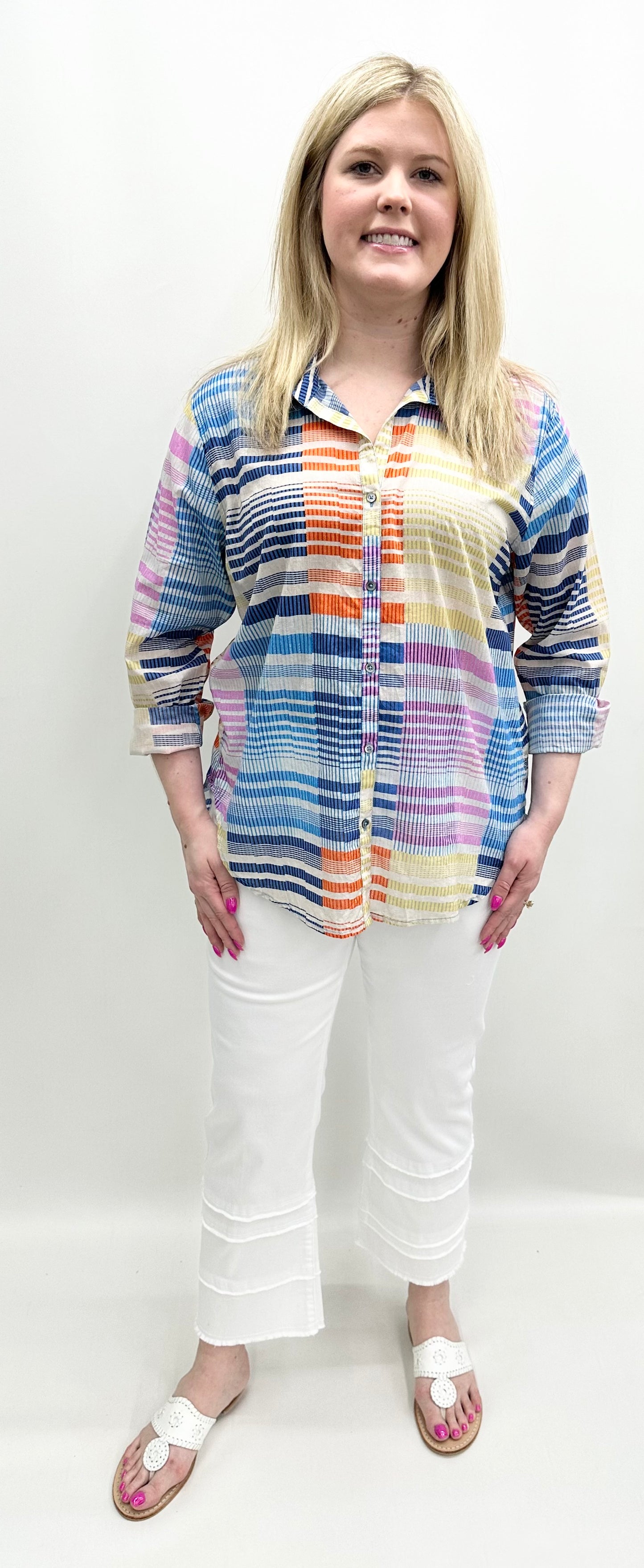 Nic & Zoe #S251636 Blue Sunset Stripe