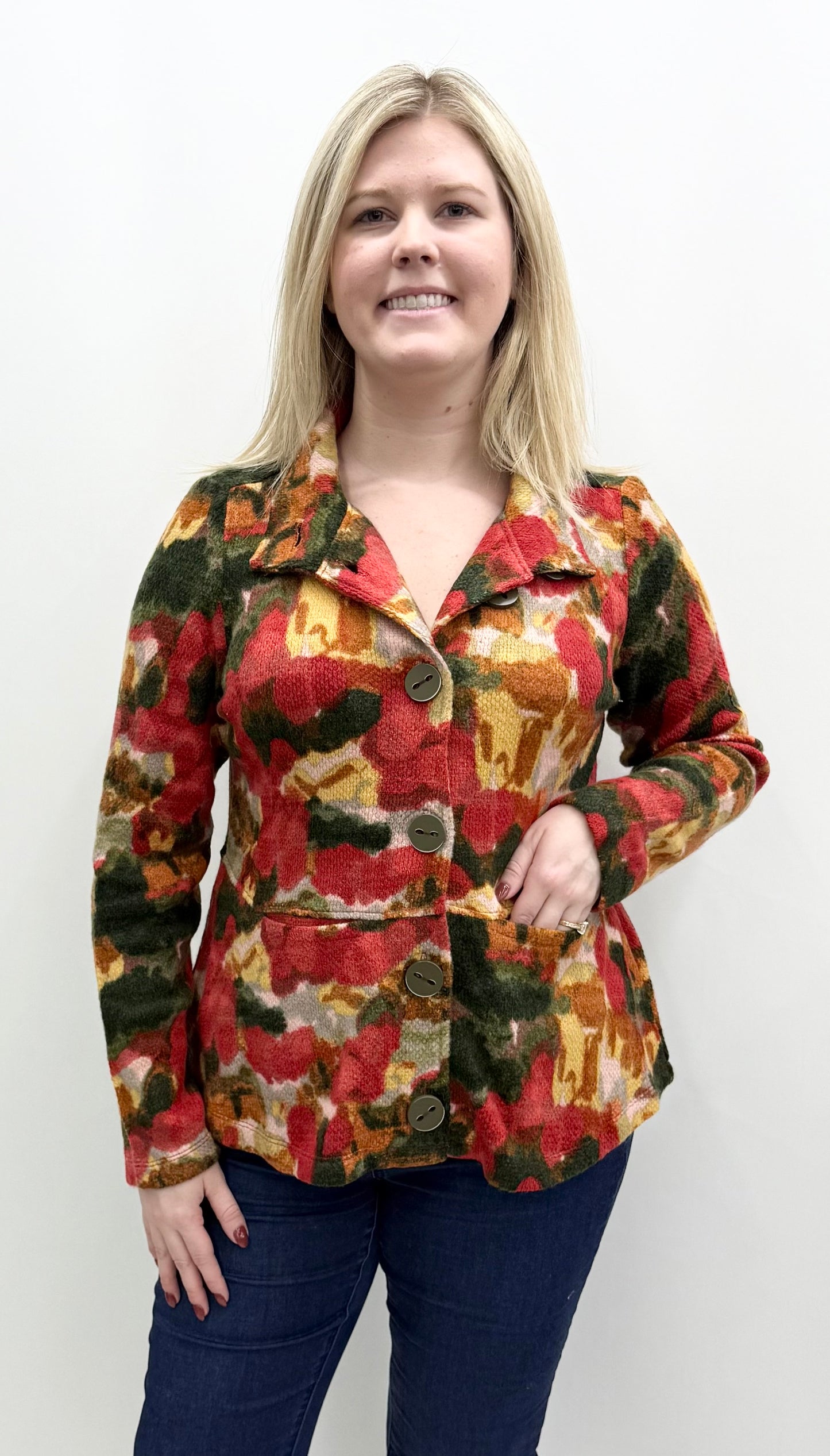 Habitat #50744 Ruby Brushstrokes Highland Jacket
