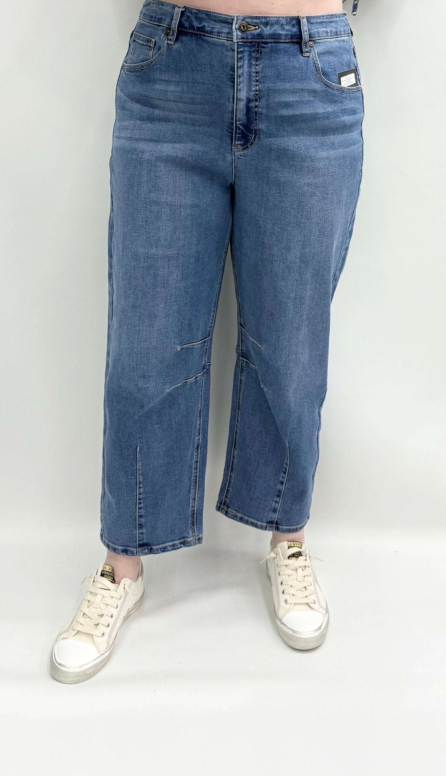 John Mark #J45552PM Denim Barrel Jeans