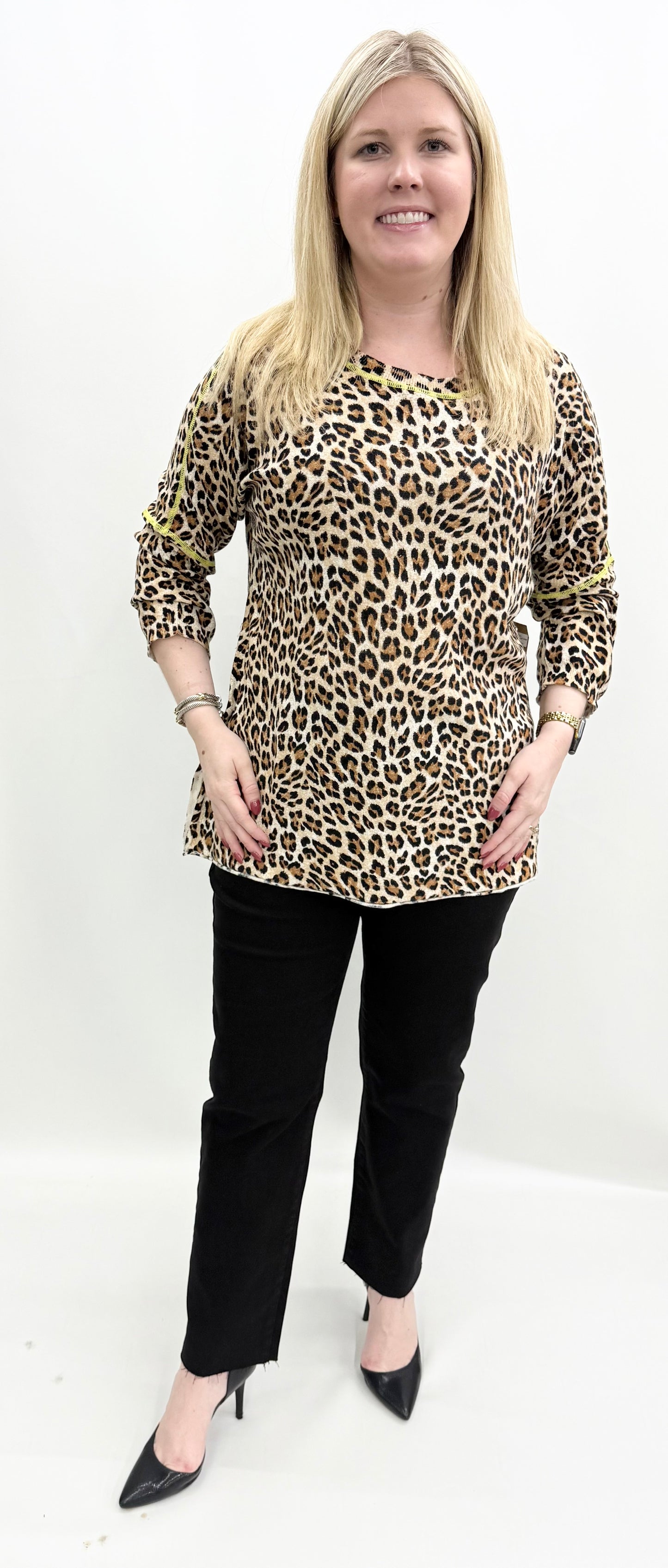 Tru-Luxe #T35474KM Animal Print Top