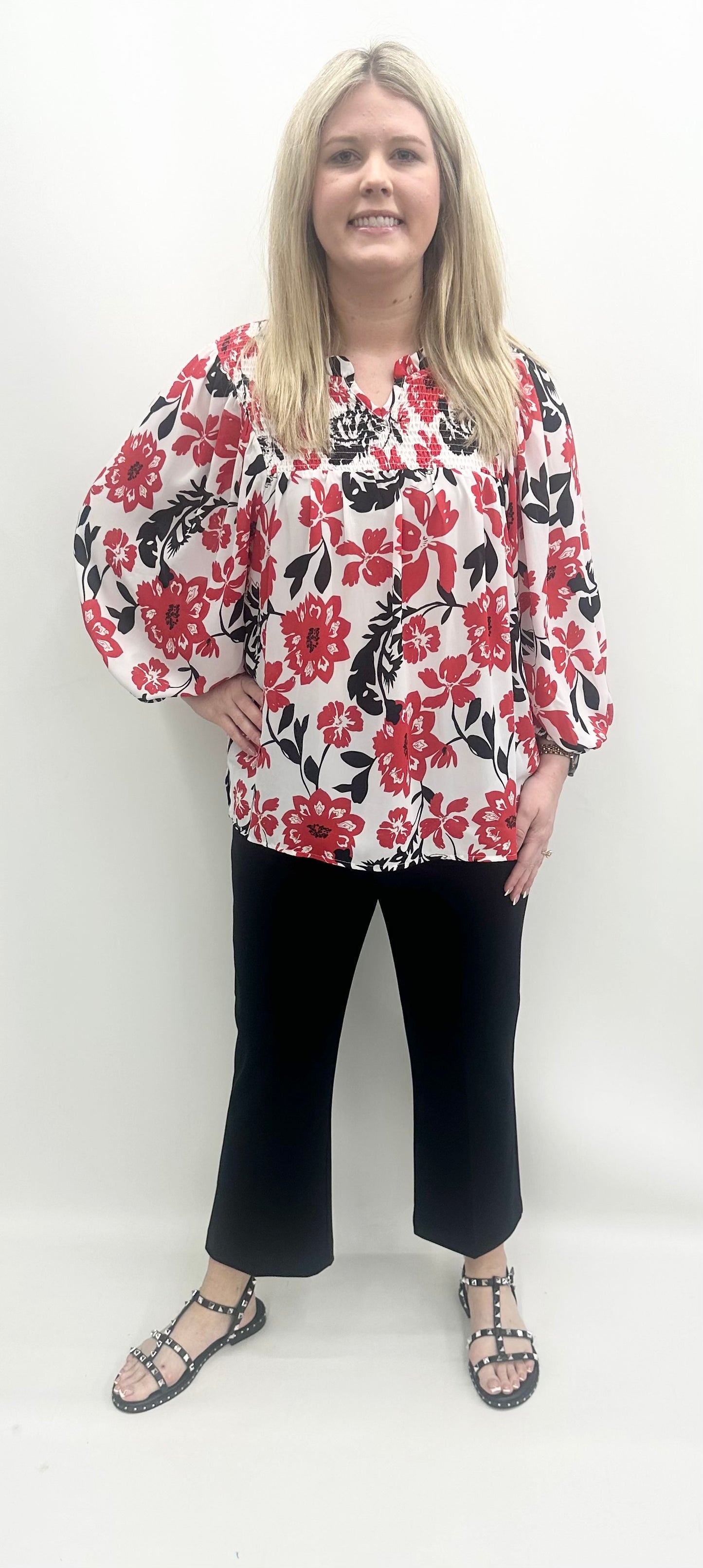 Multiples #M25404TM “Red Hot” Top