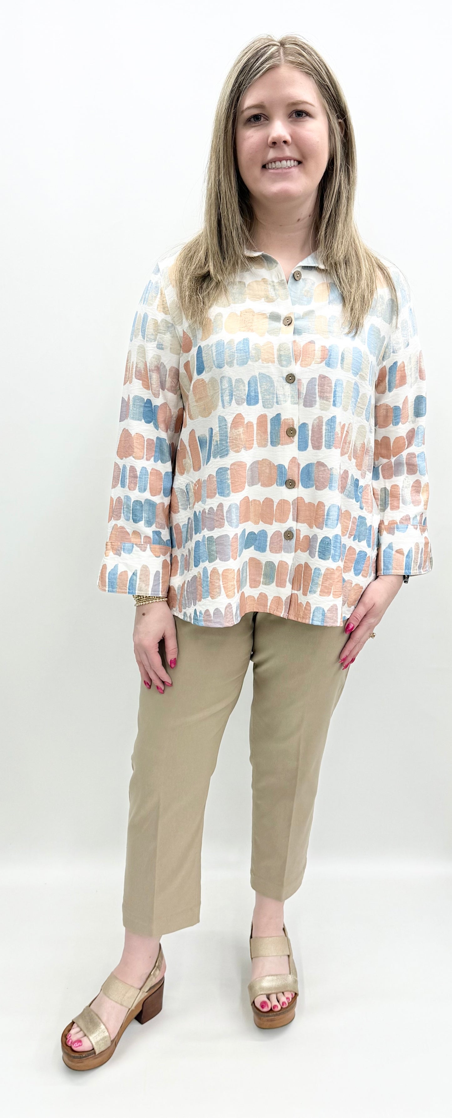 Multiples #M16112BM Stripe Multi Woven Shirt