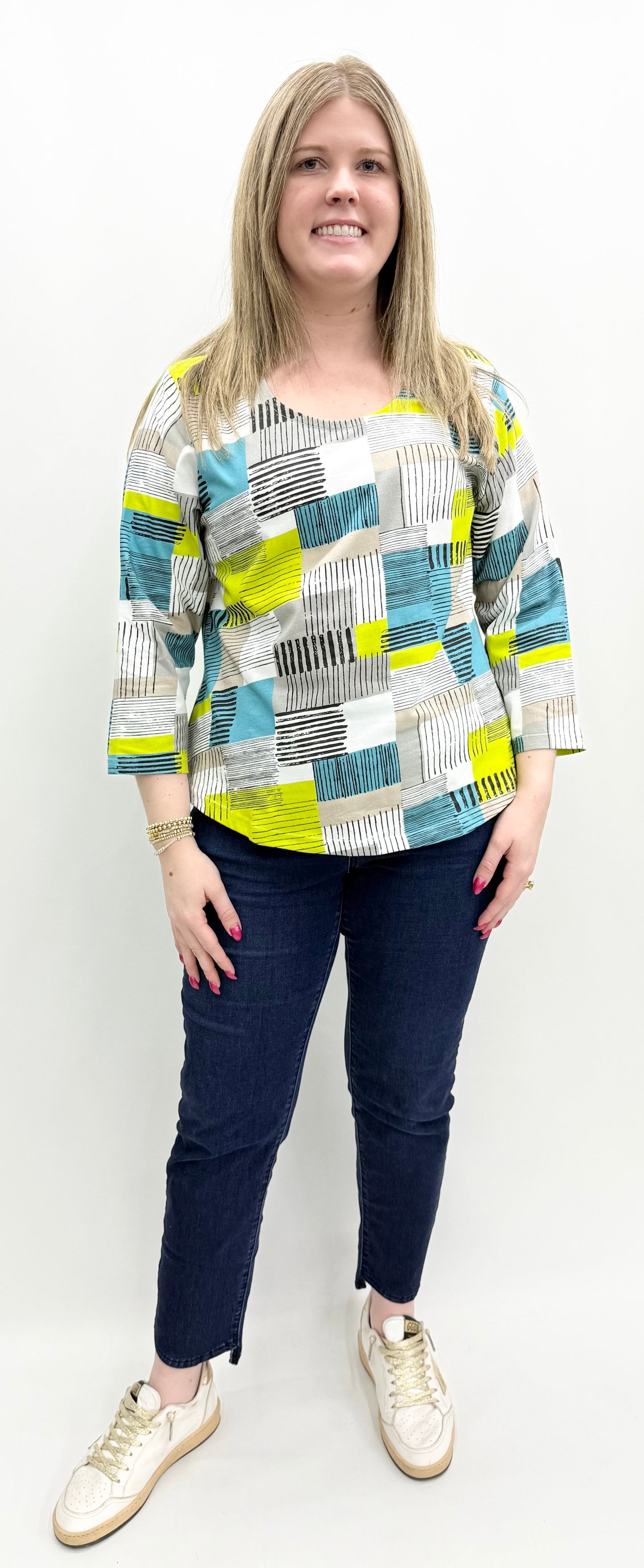 #26T49C33 3/4 Sleeve Top