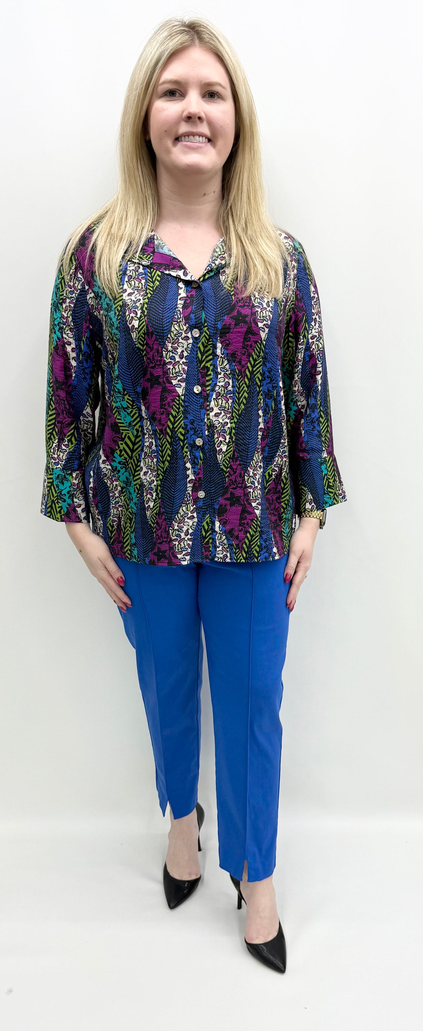 A'la Carte #L35420BM Multi Blouse
