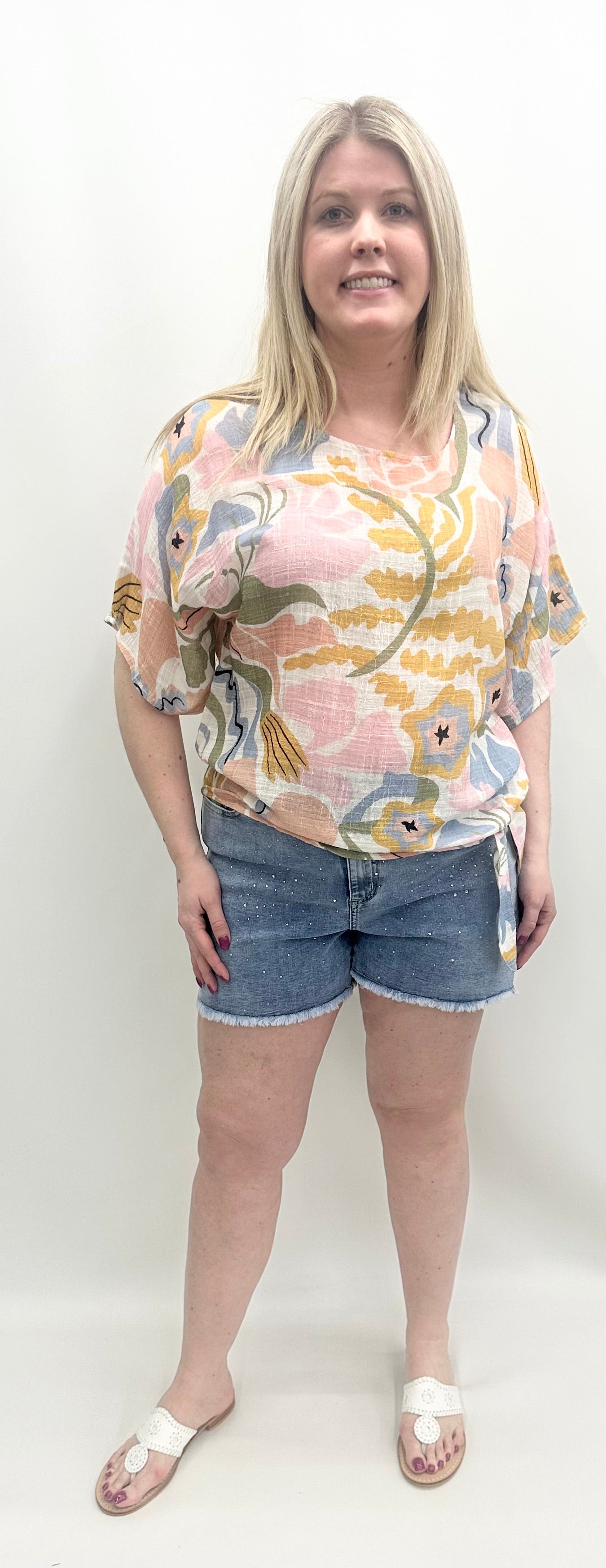 C4403AD/274C Pastel Printed Dolmen Sleeve