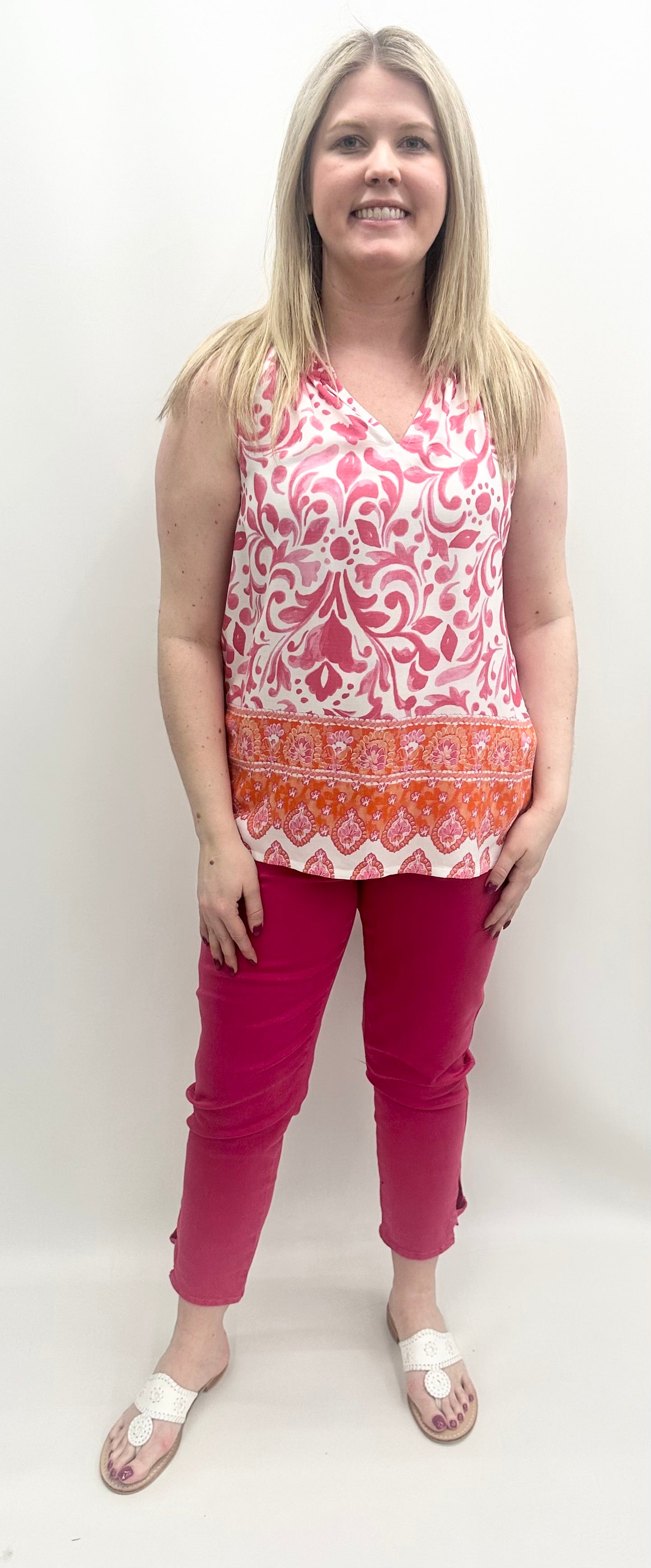 C4529RP/510B Printed Sleeveless Top