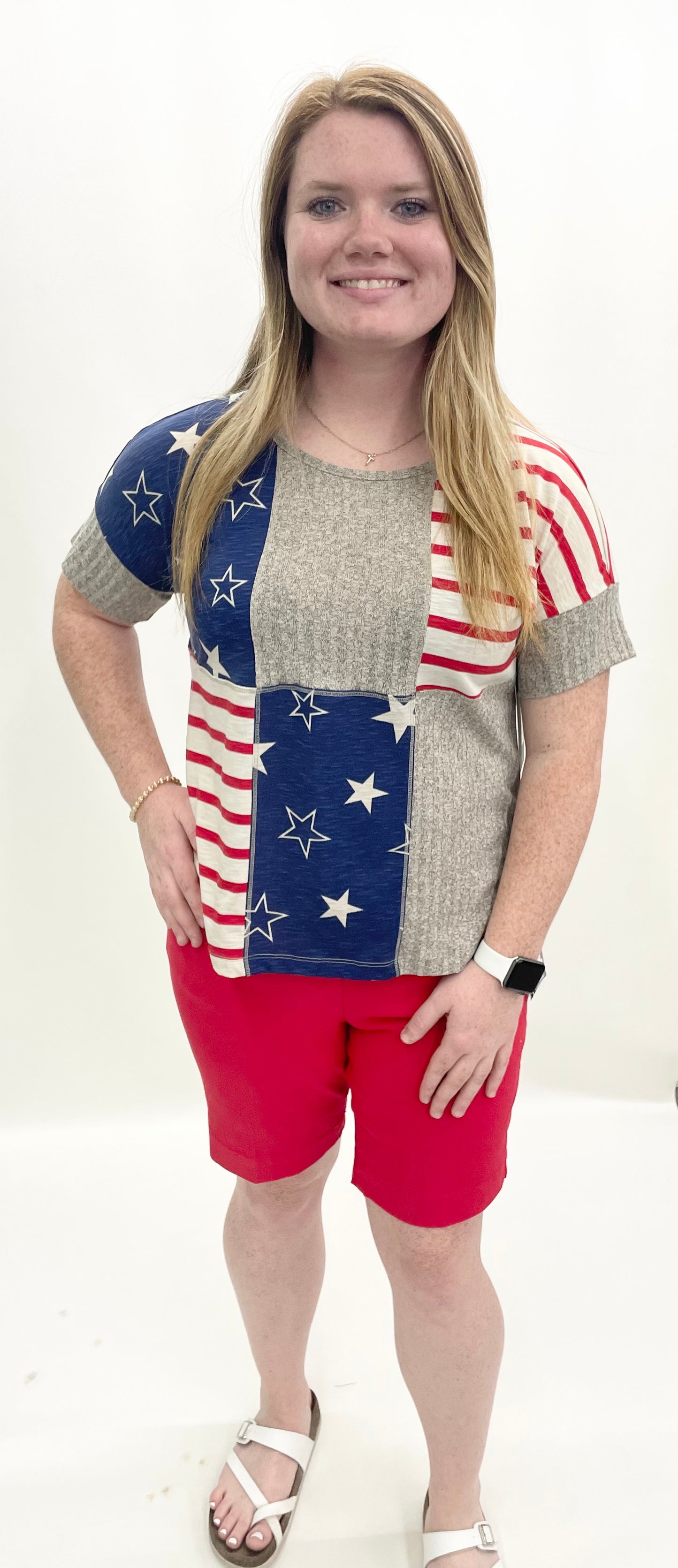 Multiples #M26303TM Multi Stripe Knit Top