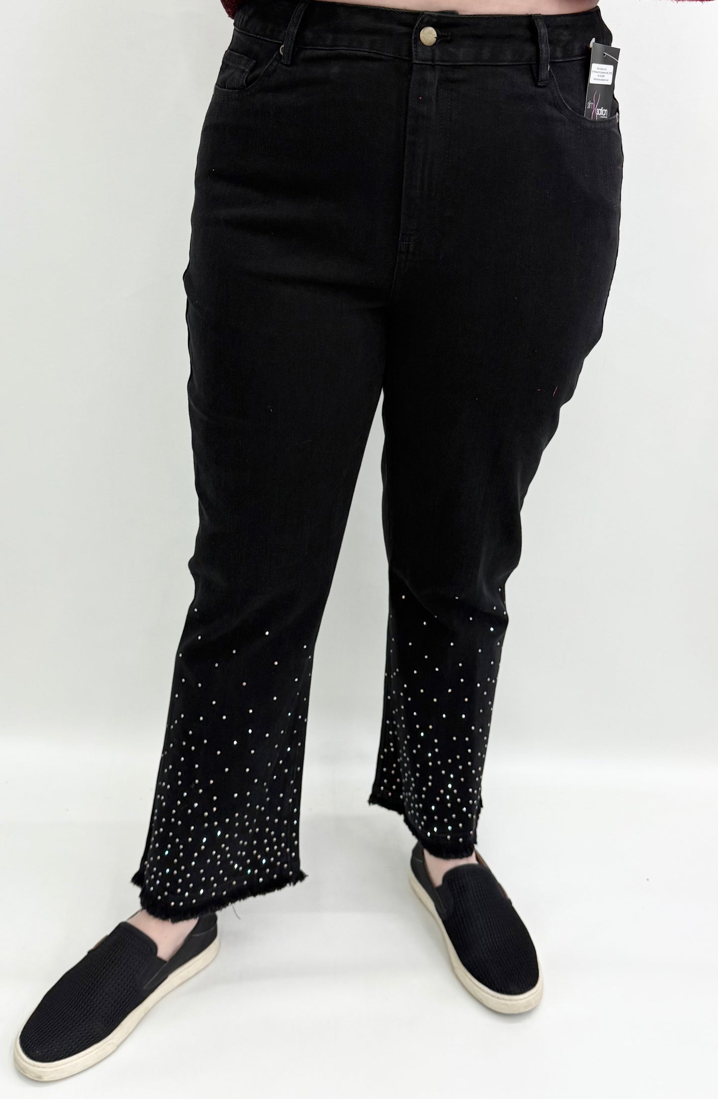 Slim Sation by Multiples #M45703PM Black Denim Jean