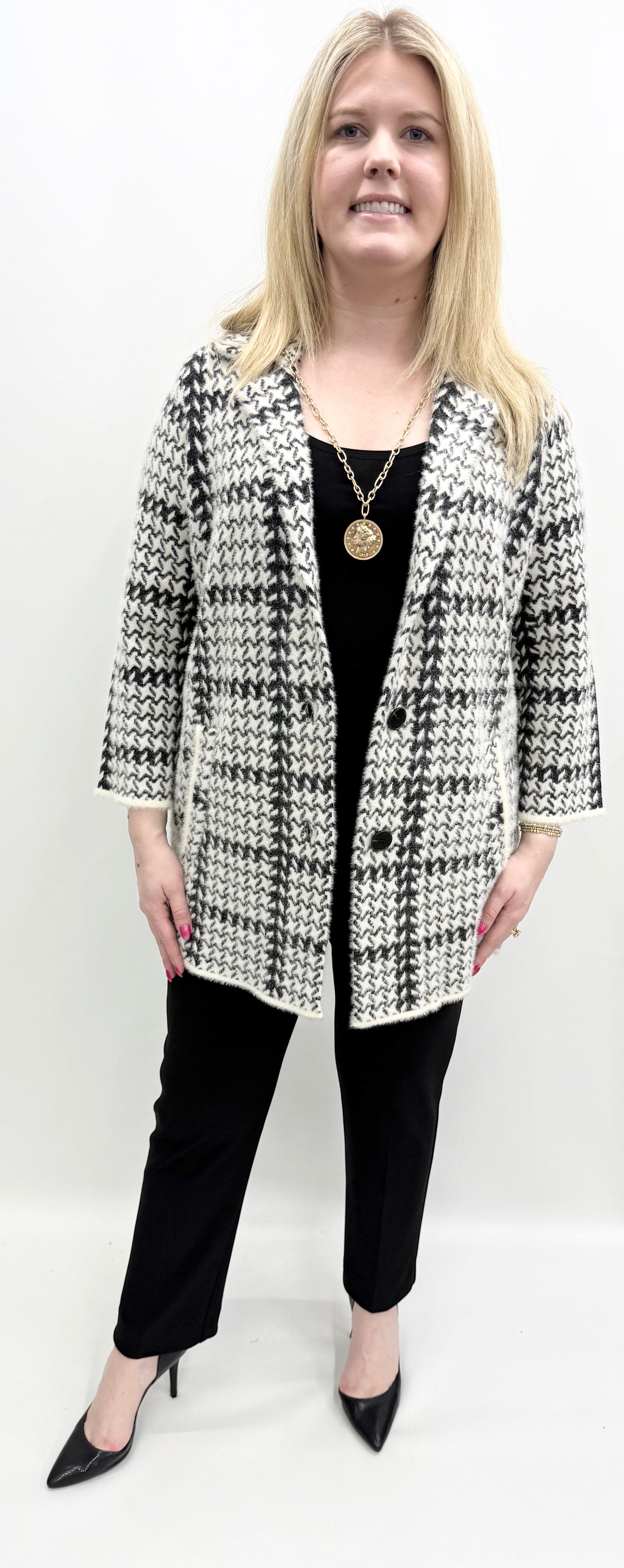 Multiples #M45610KM Winter White Sweater Cardigan