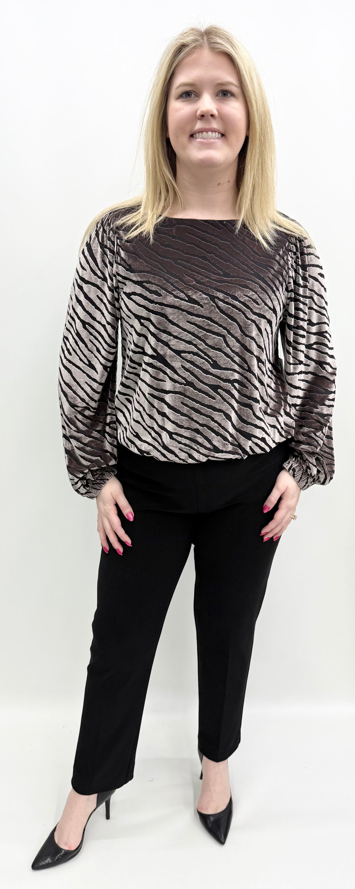 Karen Kane #3L39400 Zebra Top
