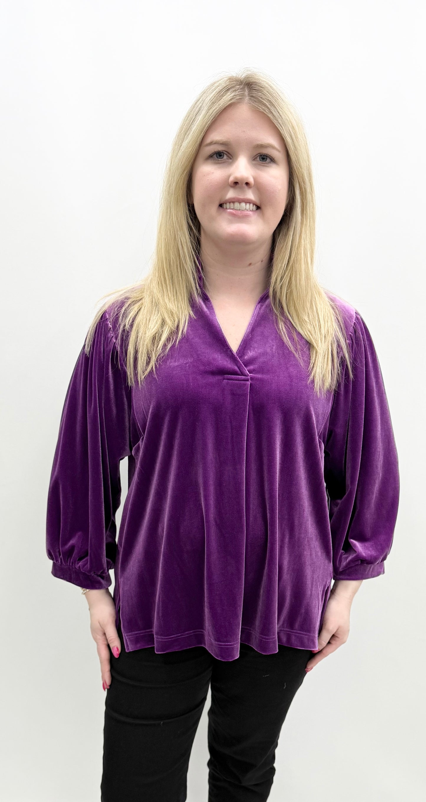 John Mark #J45645TM Amethyst Velvet Top