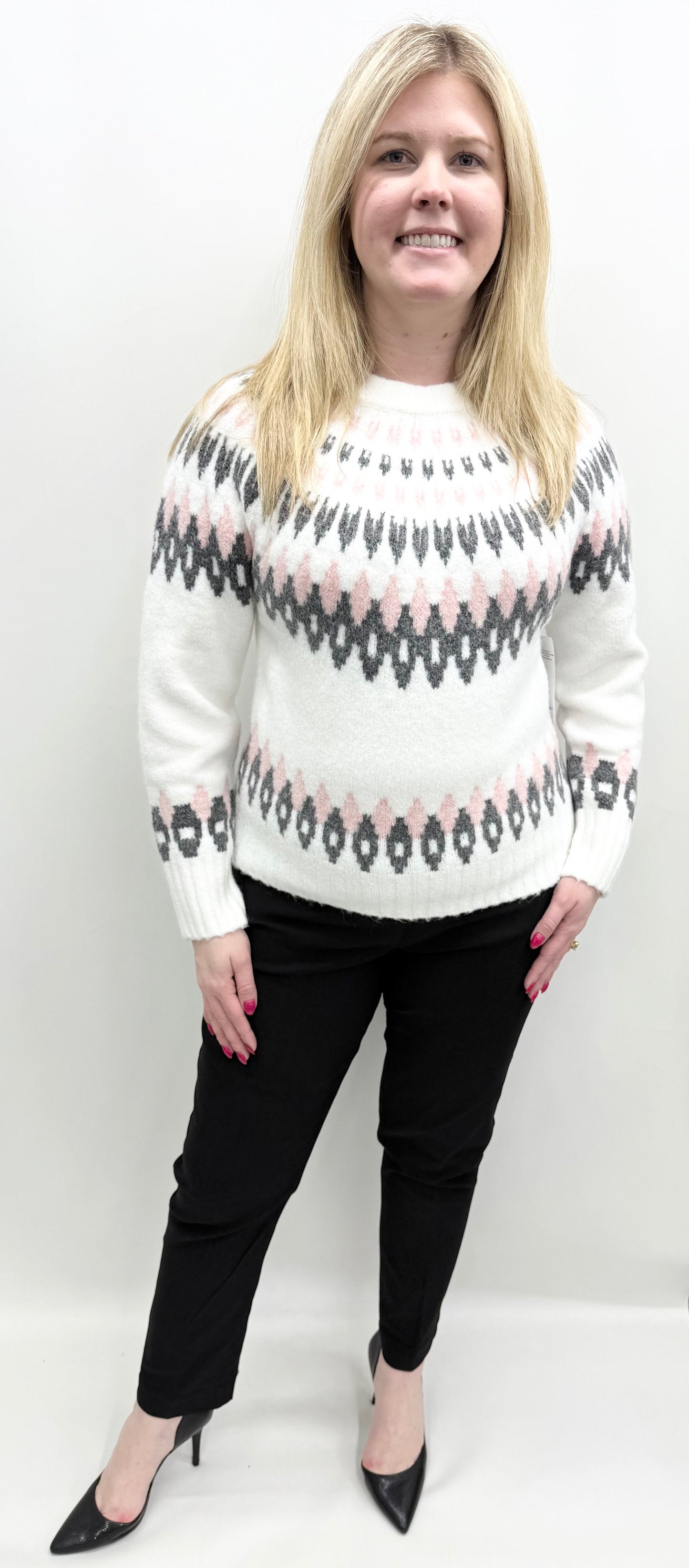 Karen Kane #4L89270 Jacquard Sweater