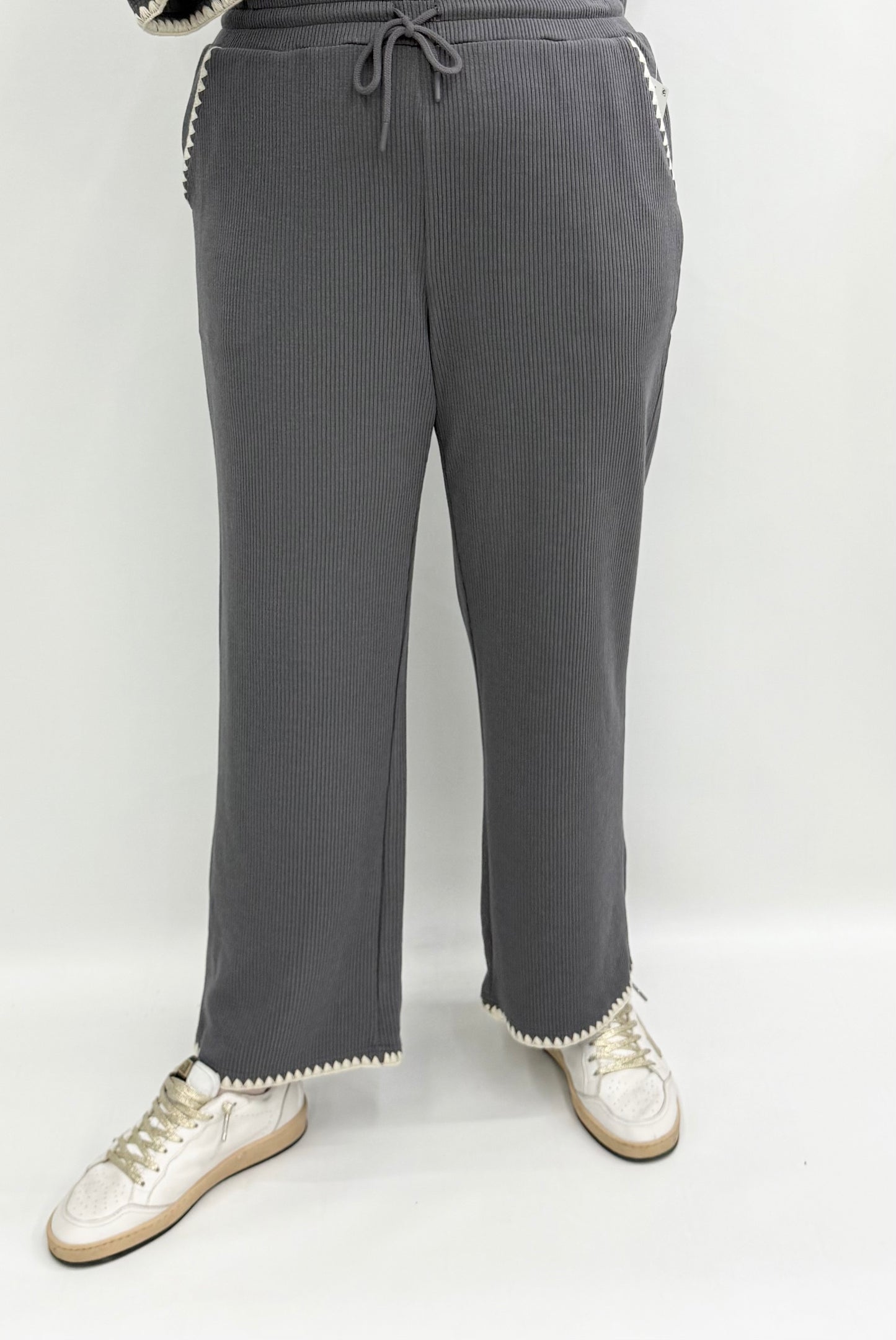 Multiples #M45511PM Granite Wide Leg Ankle Pant