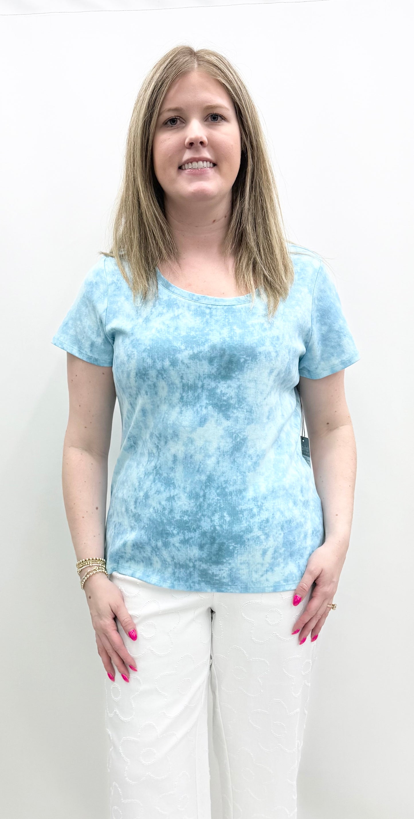 Habitat #17010 Dewdrop Cozy Rib Marble Short Sleeve Tee