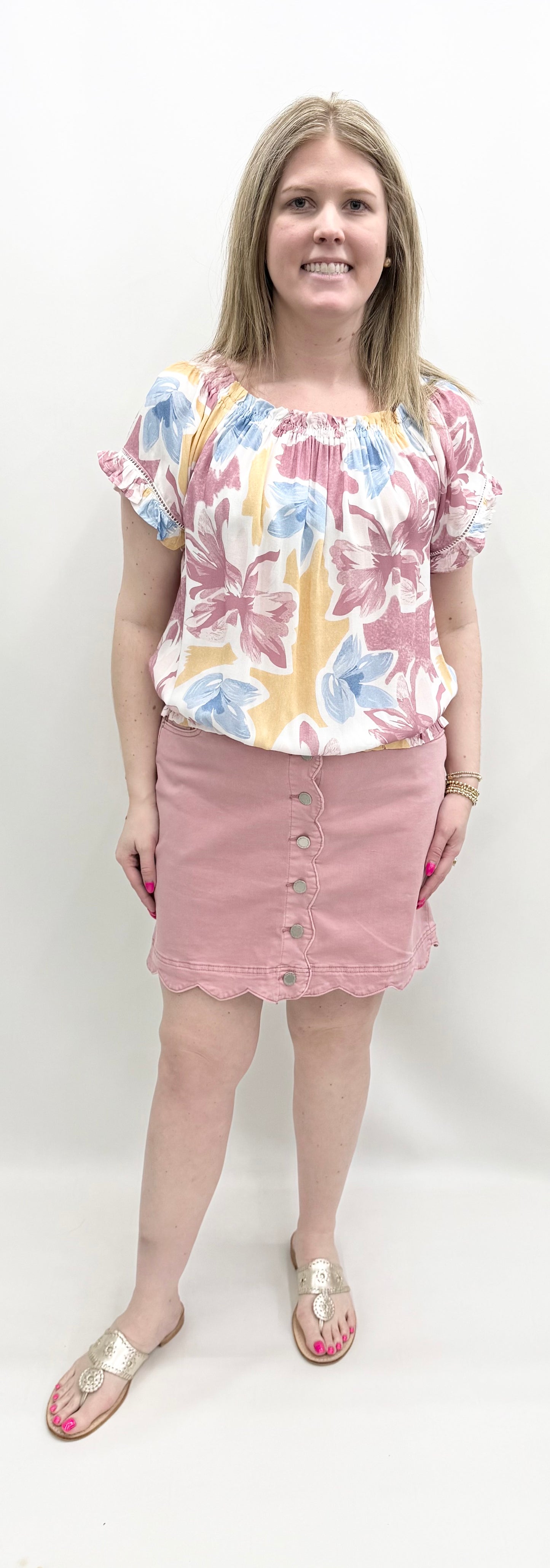 Charlie B. #CC4554PR-808 Flowery Top