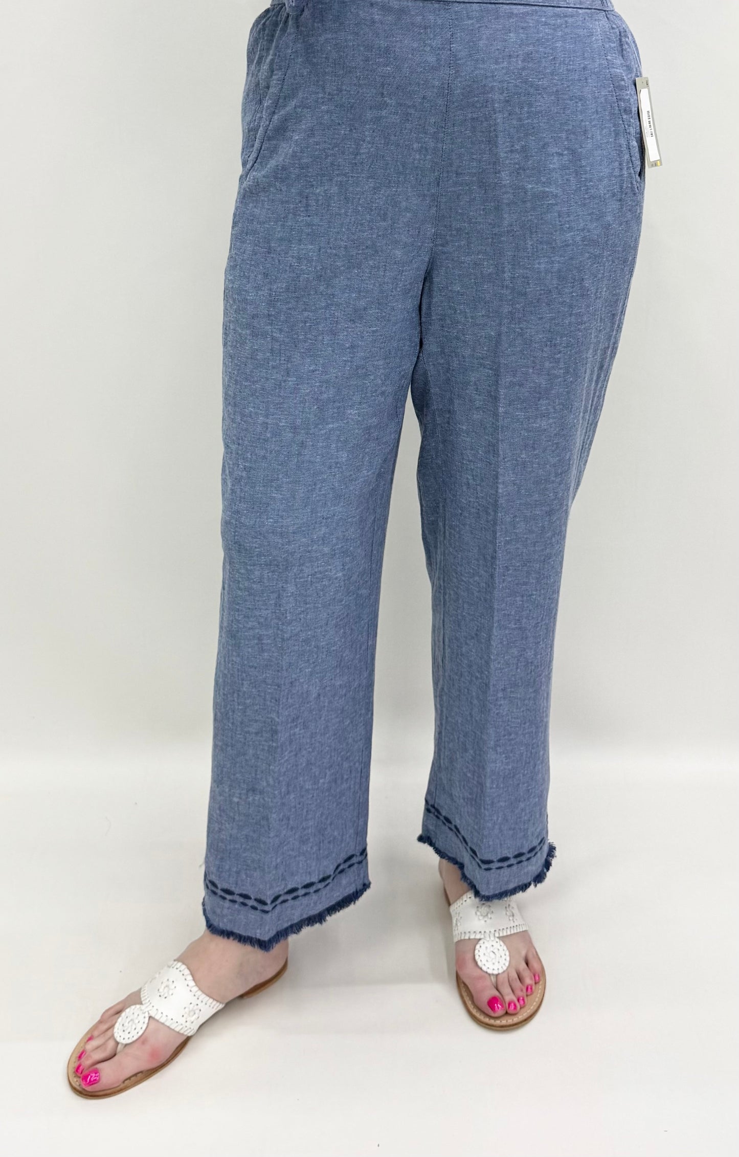 Ali Miles #A16302 Chambray Pull On Pant