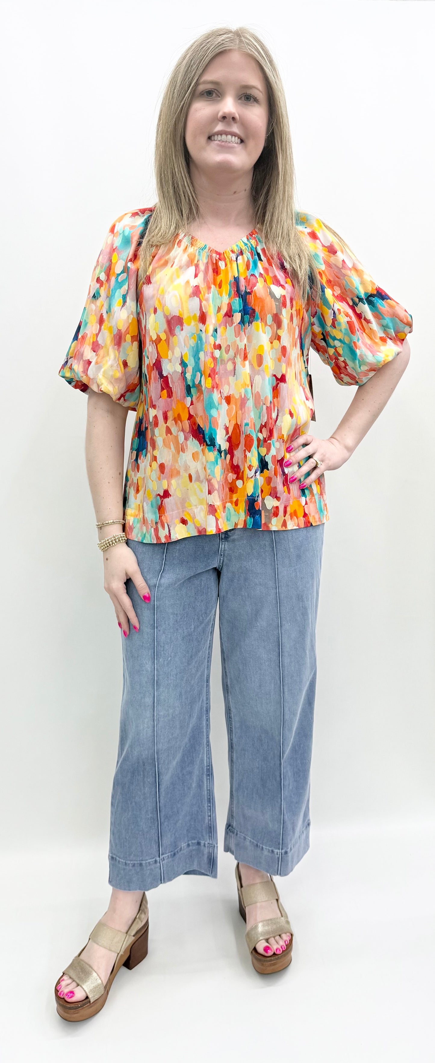 Tru-Luxe #T26474BM Multi Top