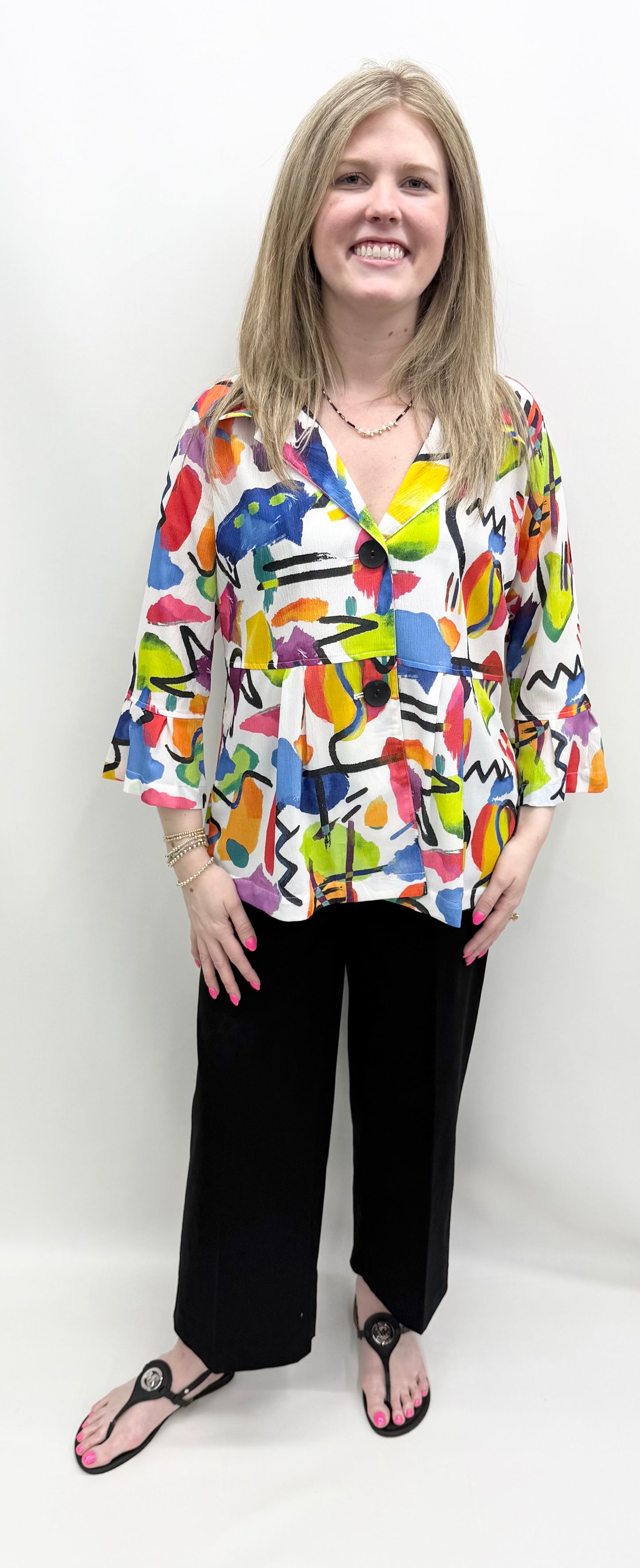 Ali Miles #A26501JM Abstract Multi Jacket