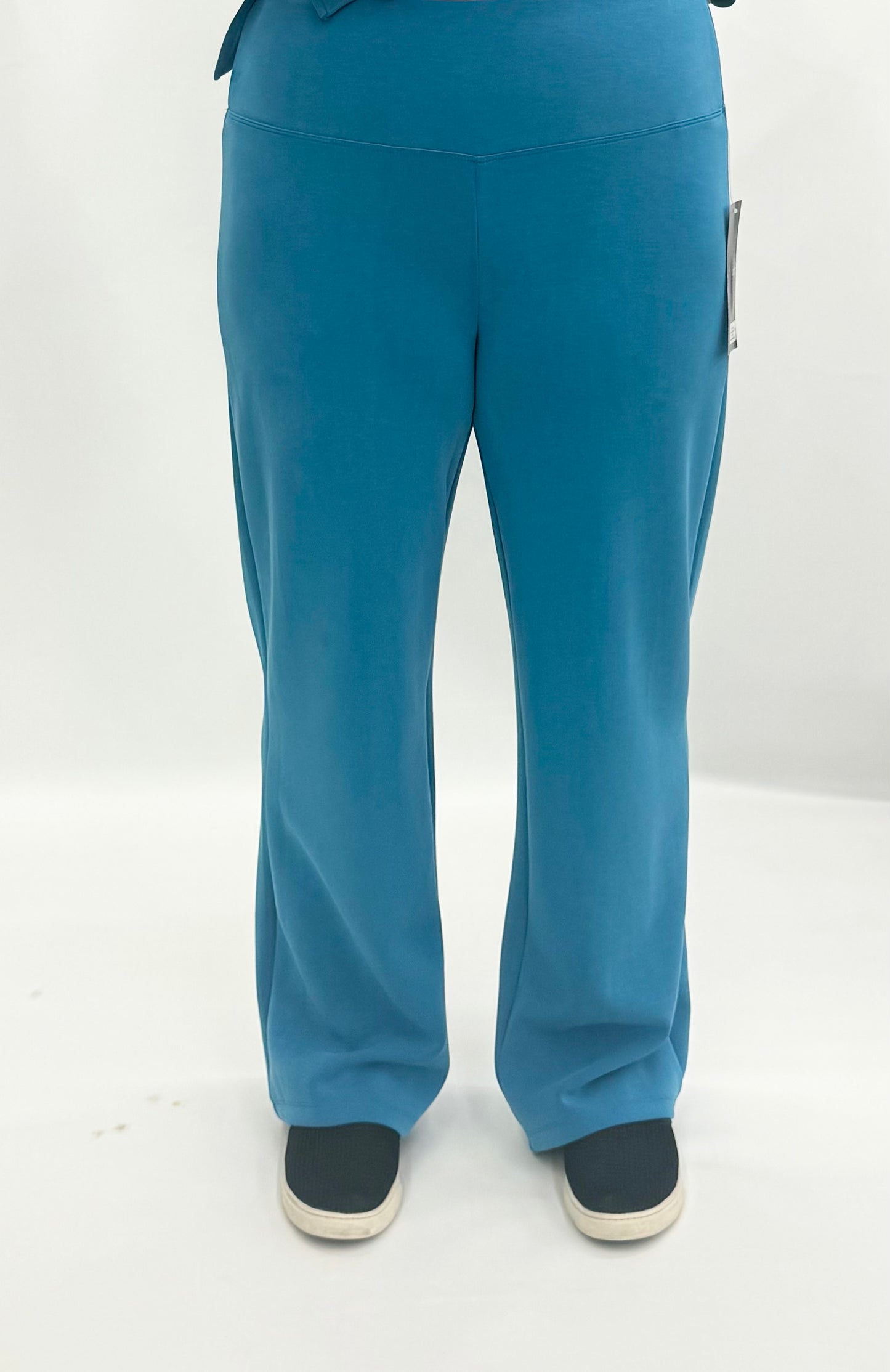 Multiples #M35713PM Peacock Wide Band & Leg Ankle Pant