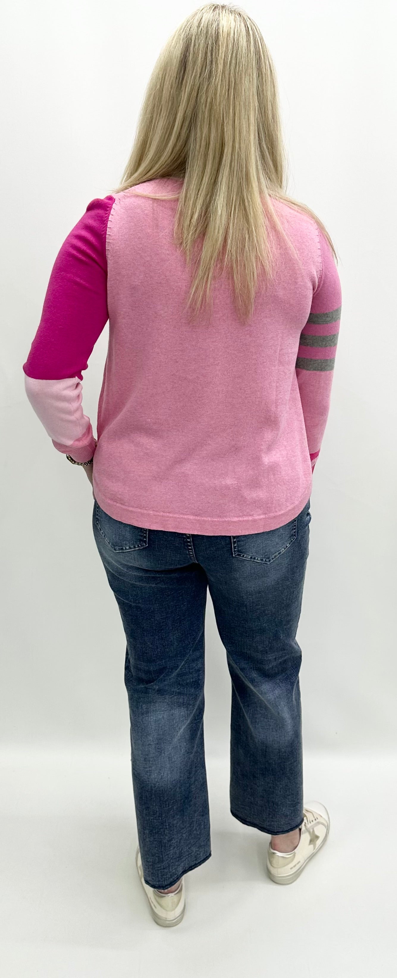 #ZP7527U Spliced Sweater