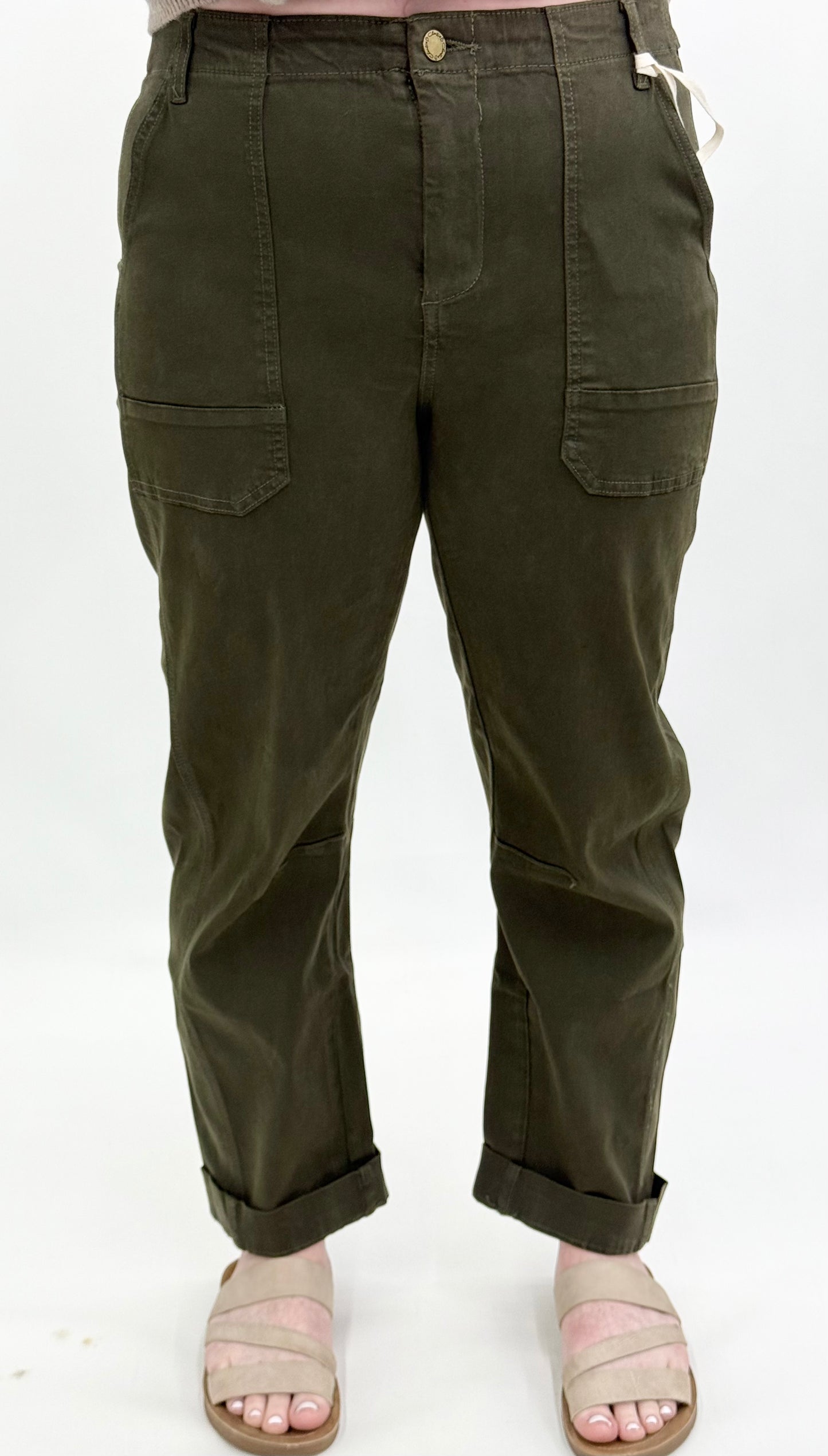 Charlie B. #C5812-655C Olive Utility Pant