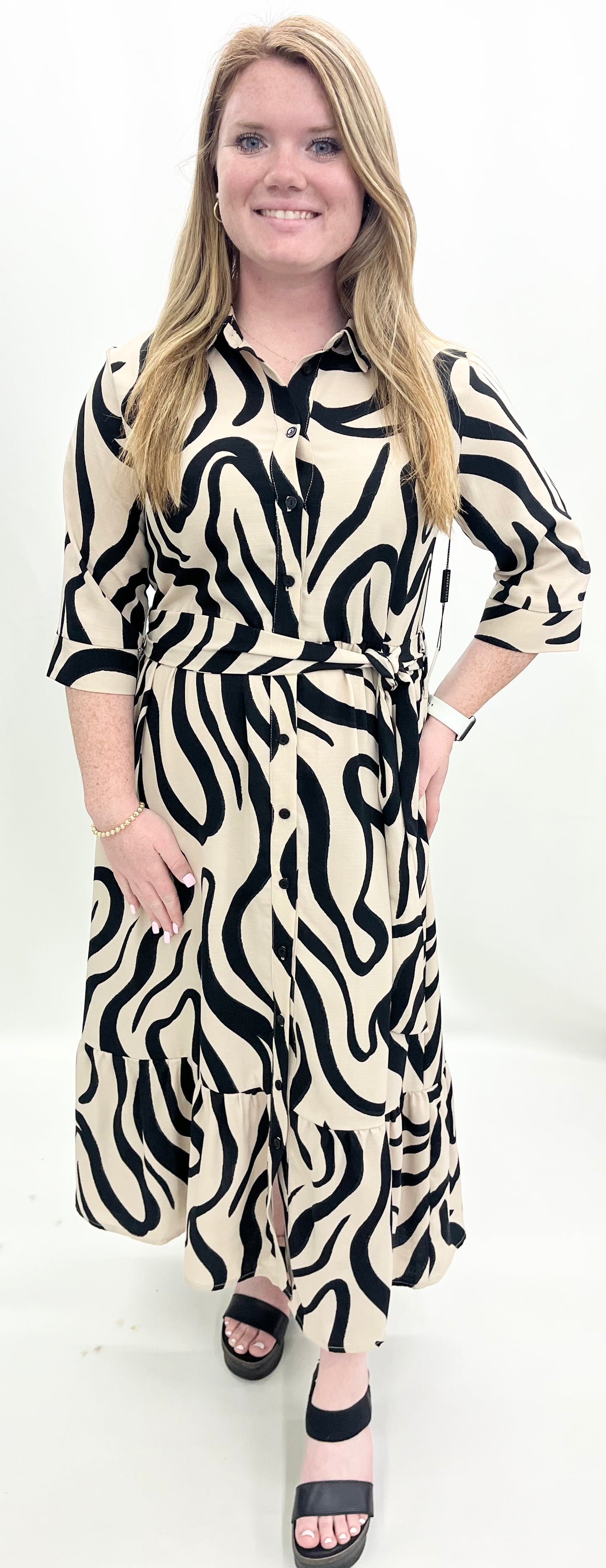 Scapa #7927 Animal Print Midi Dress