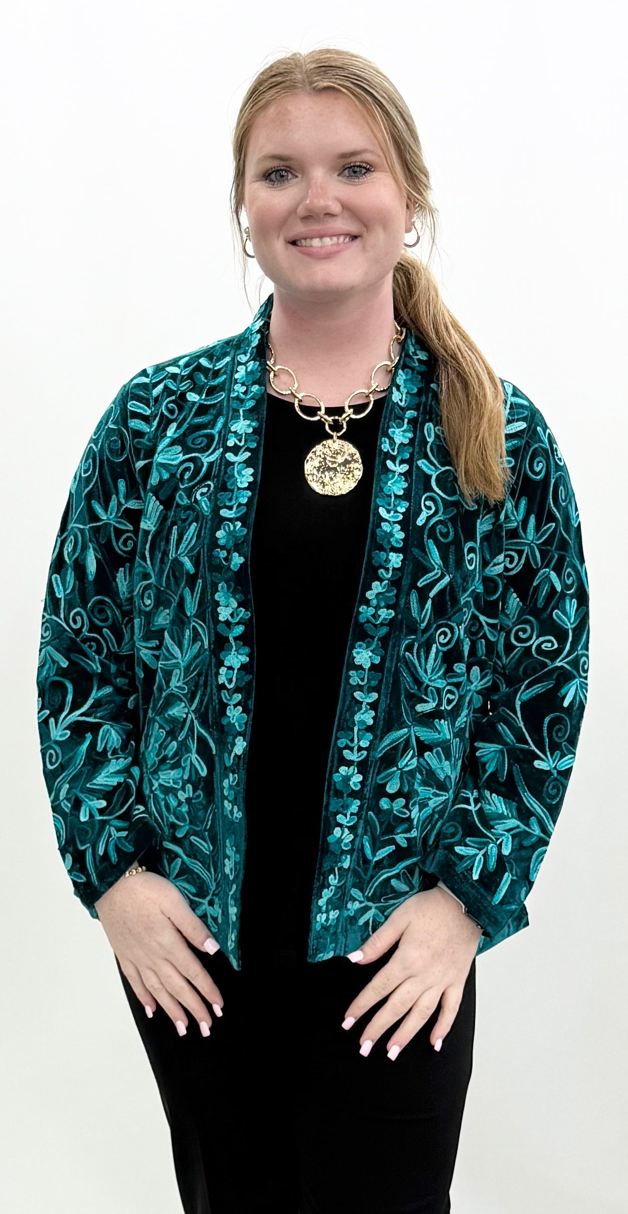 Parsley & Sage #26F566E26 Velvet Cardigan
