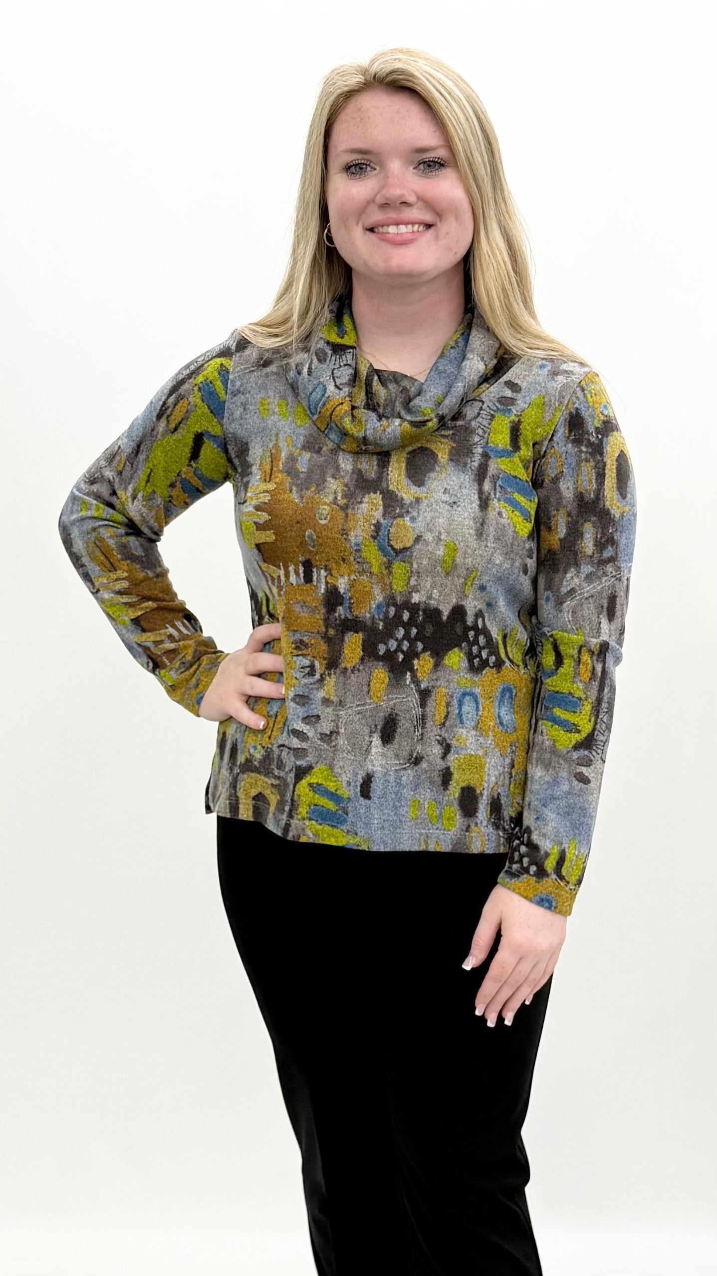Pure Essence #687-8122 Grey/Cognac/Blue Top