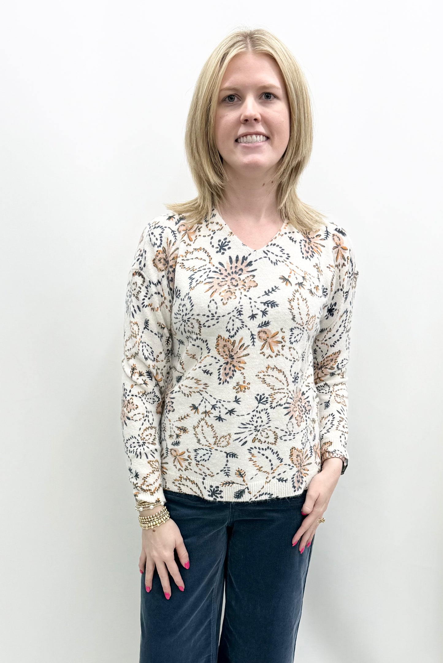 Charlie B. #C2581DR-340C Snowflake Sweater
