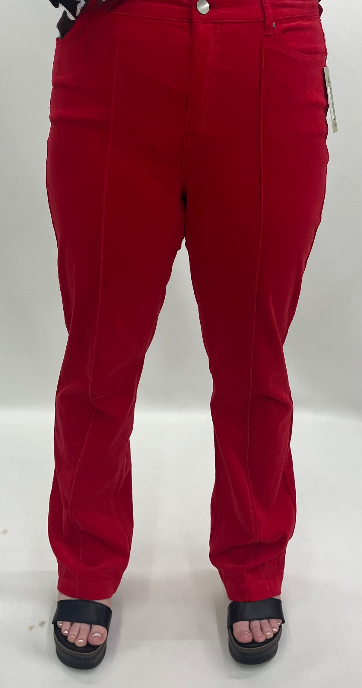 A'la Carte #N36110PM Velveteen Bootcut Pintuck Leg