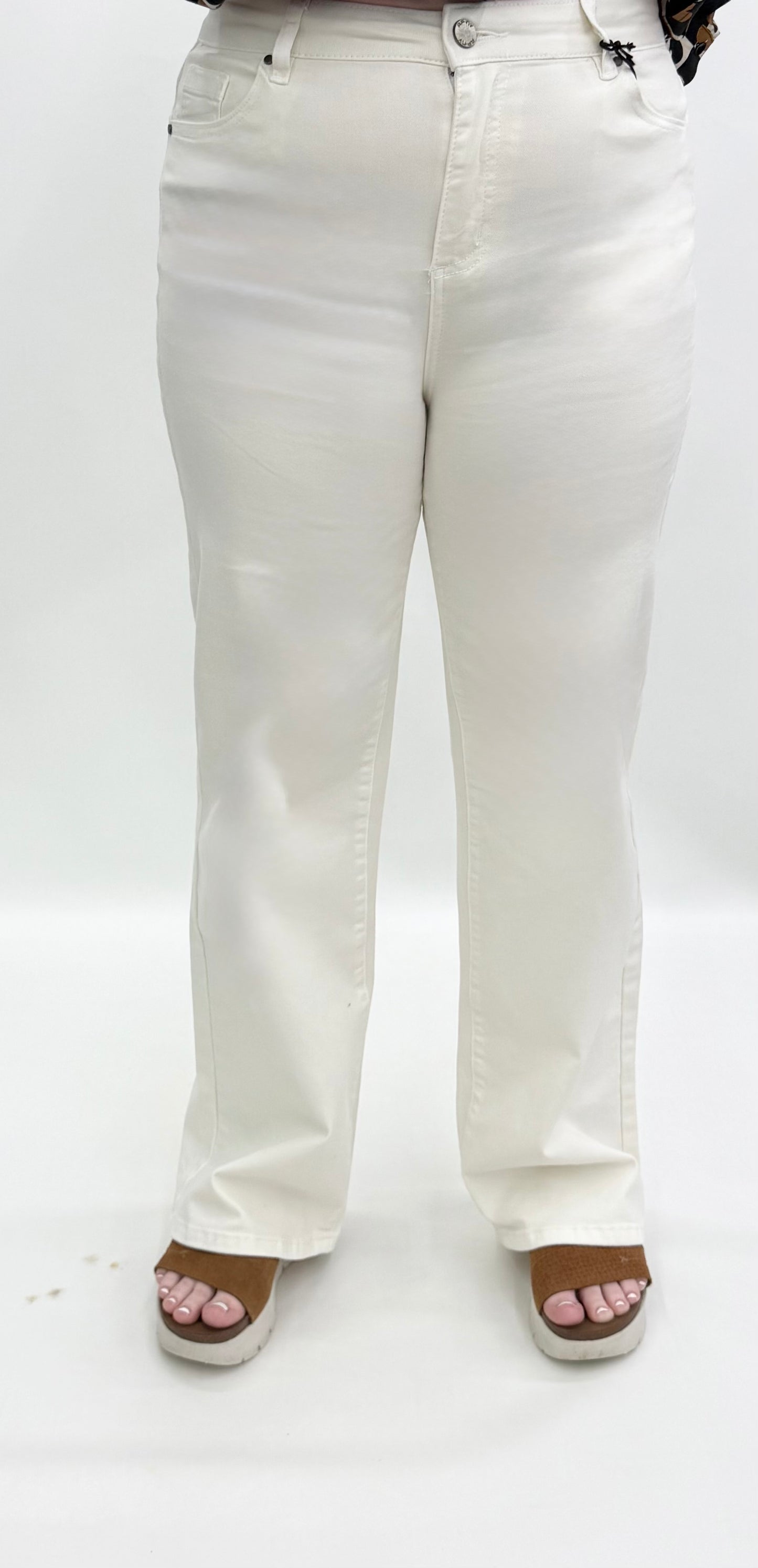 APNY #173 Tofu Cream Straight Wide Leg Pant