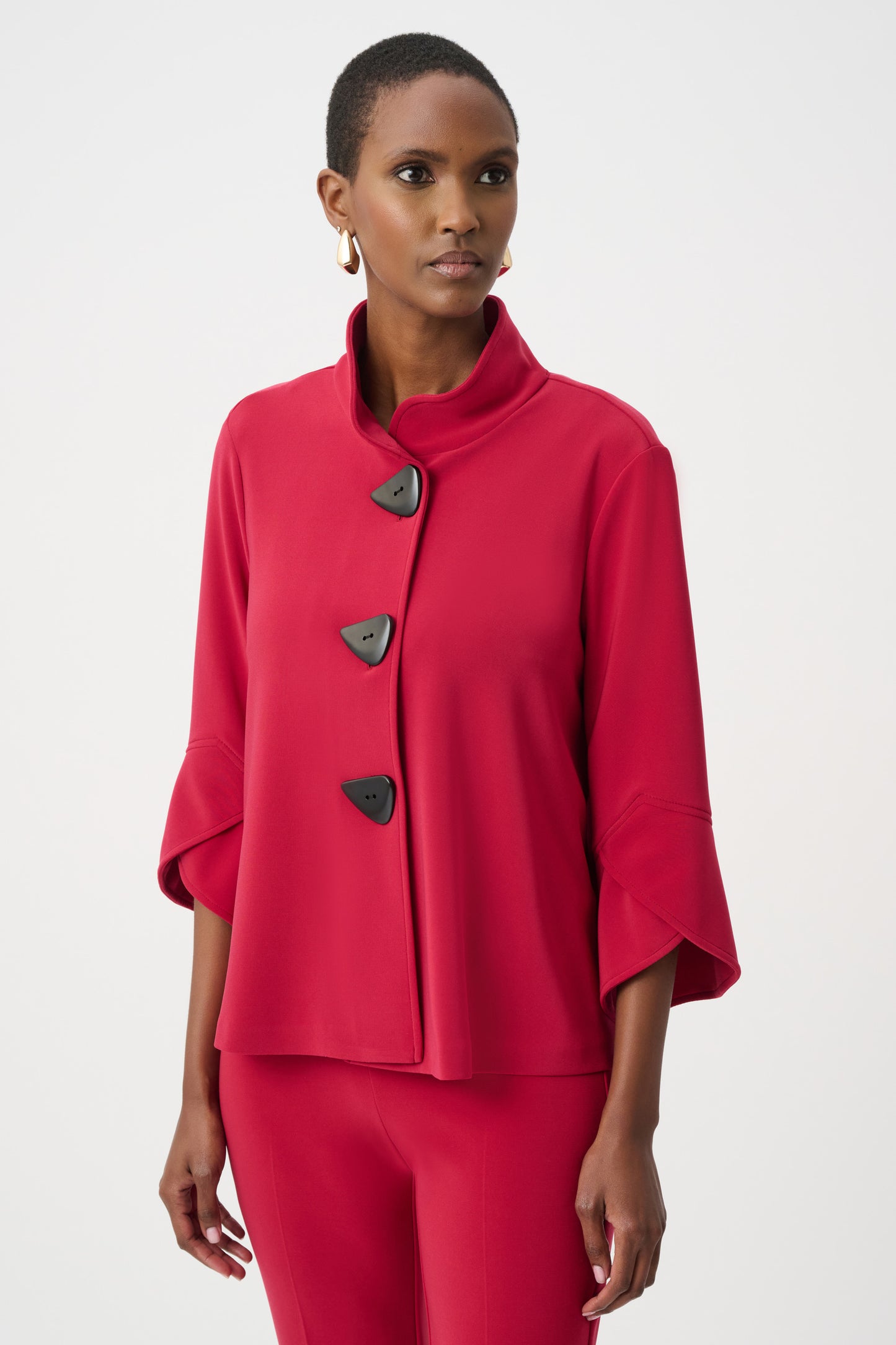 Joseph Ribkoff #193198F26-4435 Deep Cherry Classic Trapeze Jacket