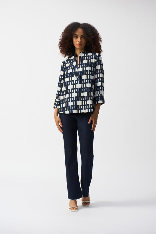 Geometric Jacquard Trapeze Jacket 251000