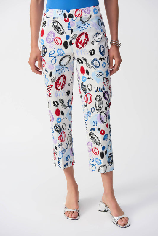 Millennium Abstract Print Crop Pants 251221