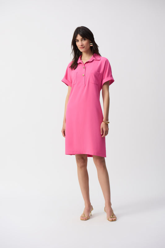 Textured Woven Straight Shirt Dress 251272-4368
