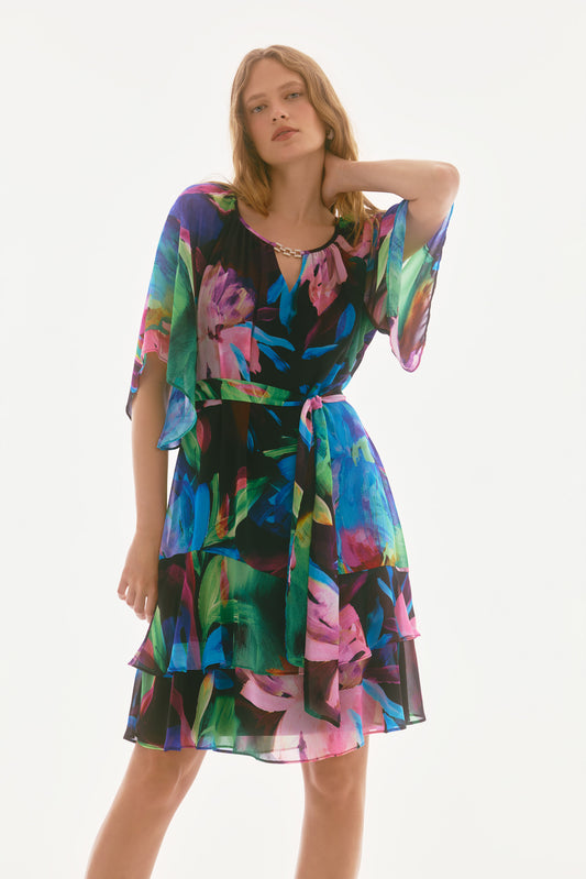 Signature | Chiffon Floral Print A-Line Dress 251757-178