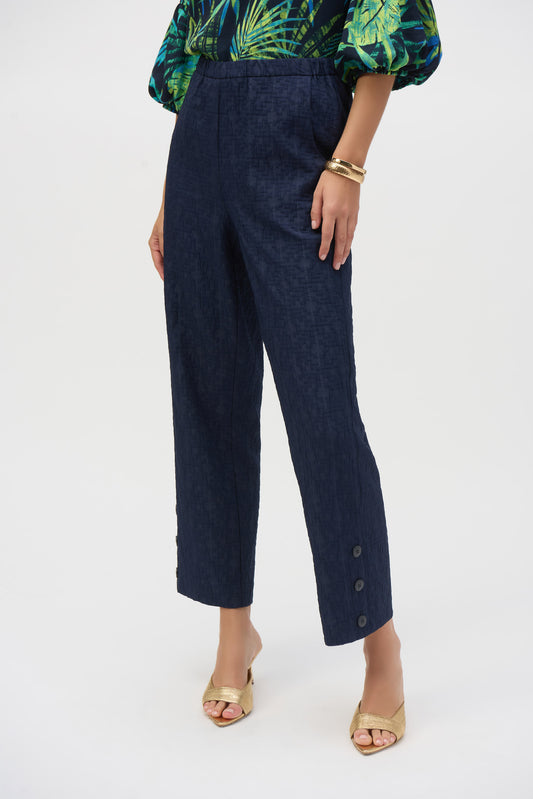 Jacquard Pull-On Wide-Leg Pants #252111-2166