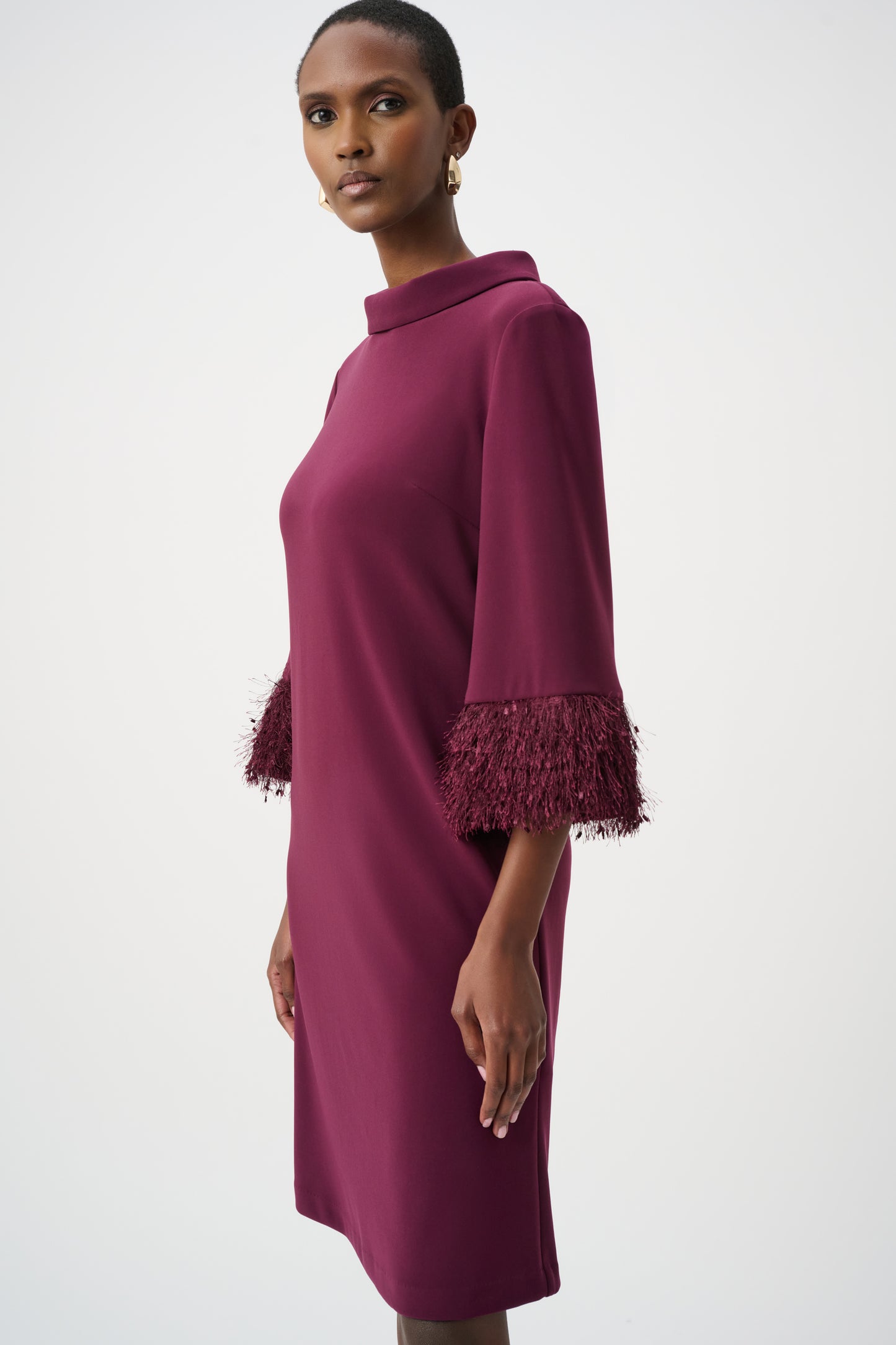 Joseph Ribkoff #253054F26 Elderberry Silky Knit & Novelty A-Line Dress
