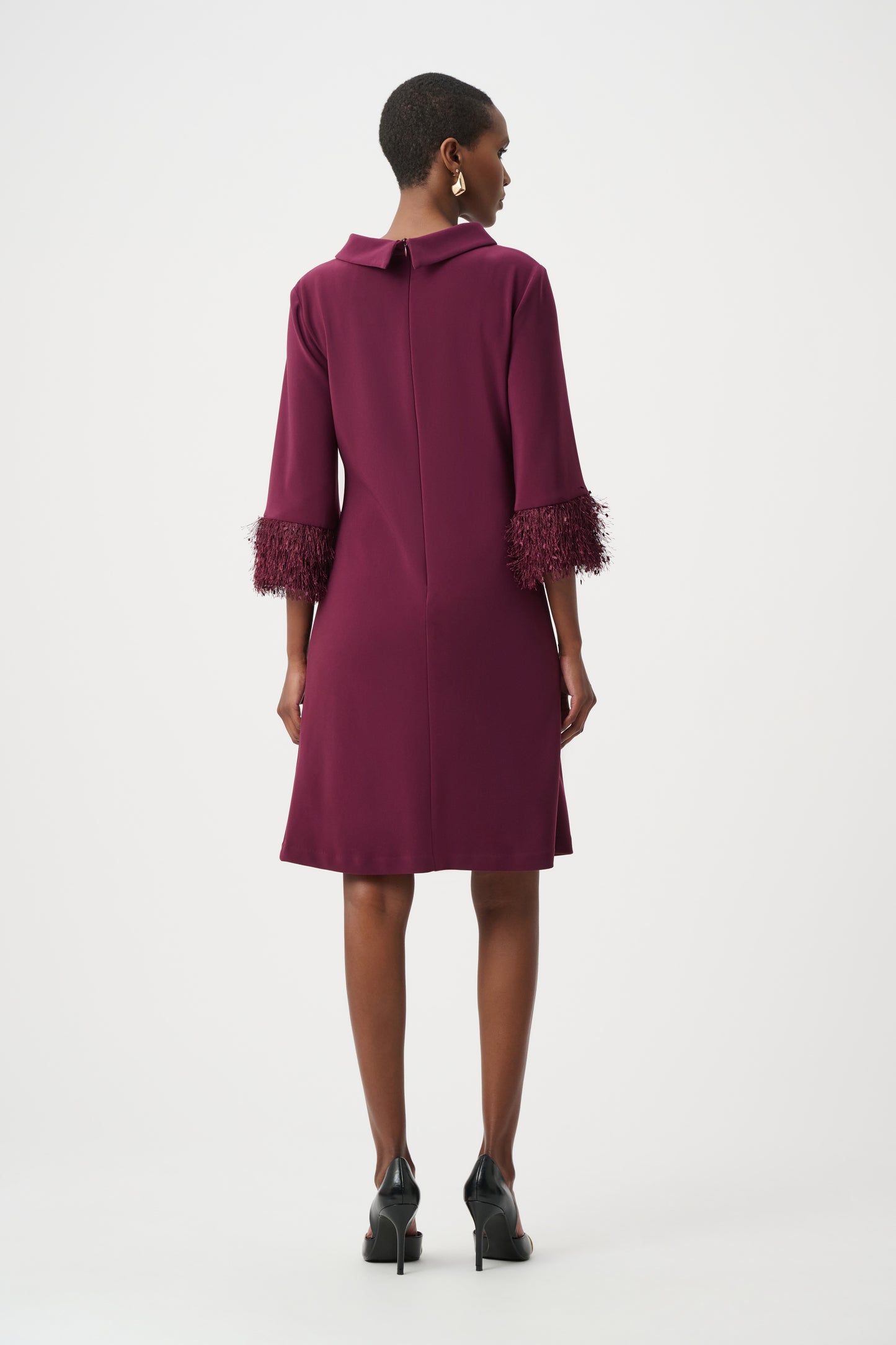 Joseph Ribkoff #253054F26 Elderberry Silky Knit & Novelty A-Line Dress